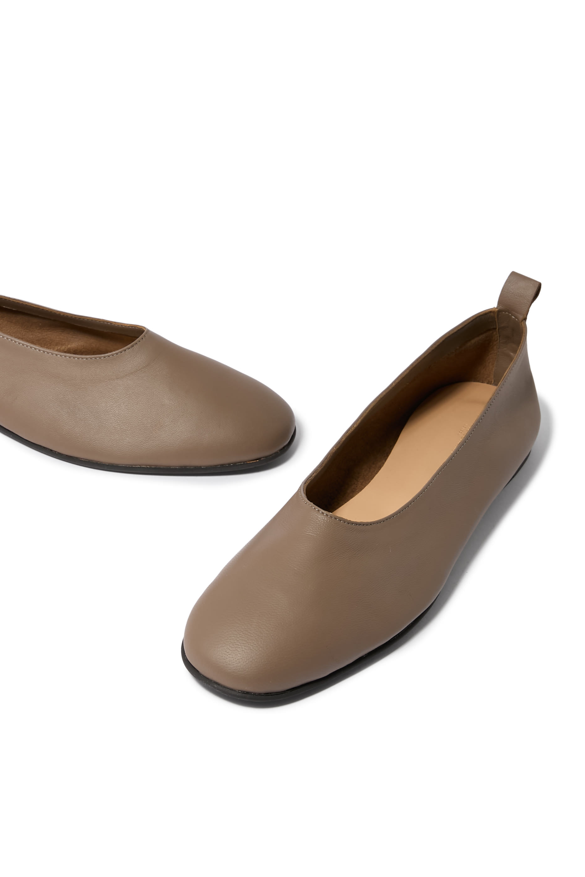 Leather High Vamp Ballet Shoes