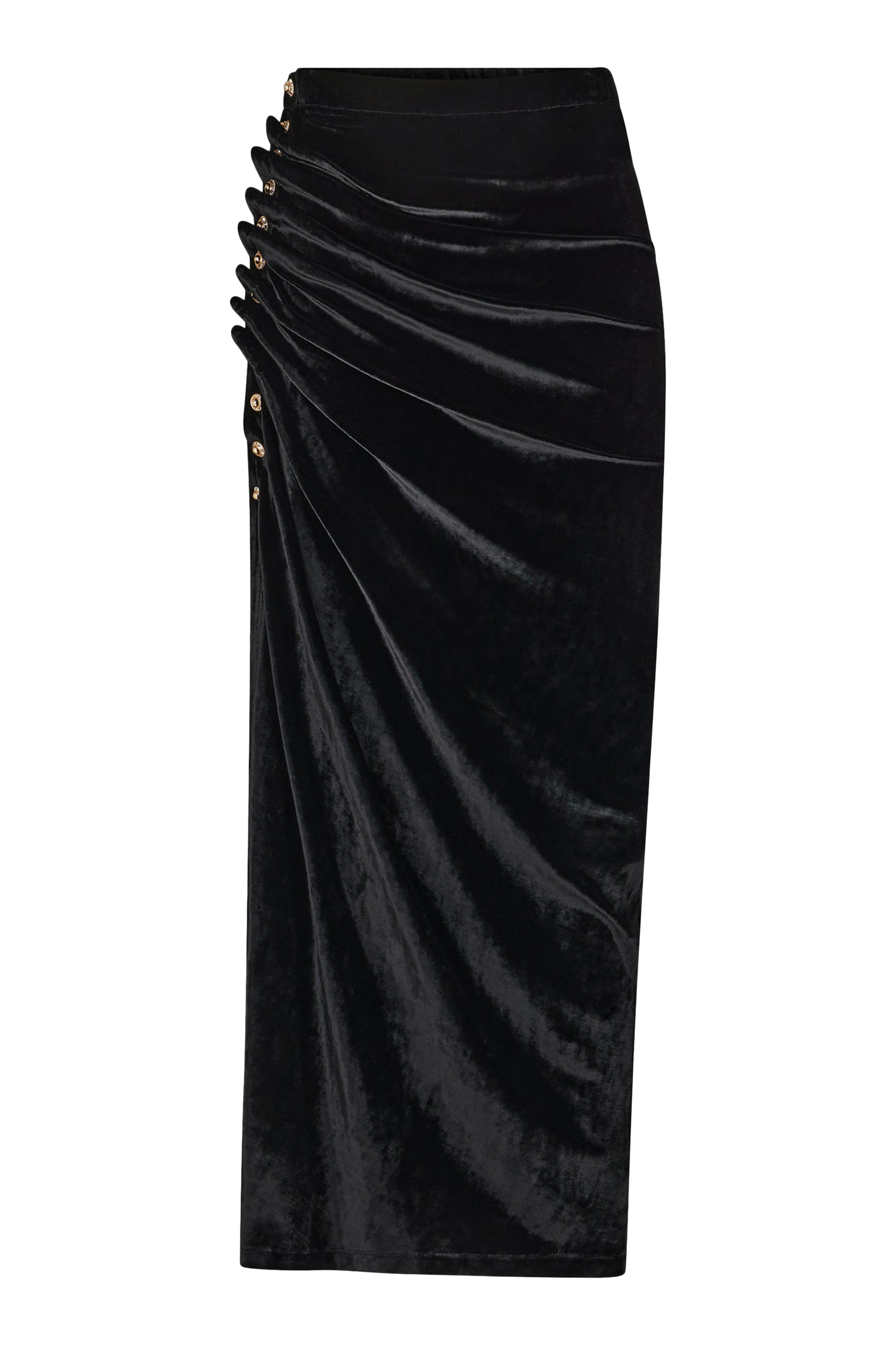 Long Draped Skirt in Velvet