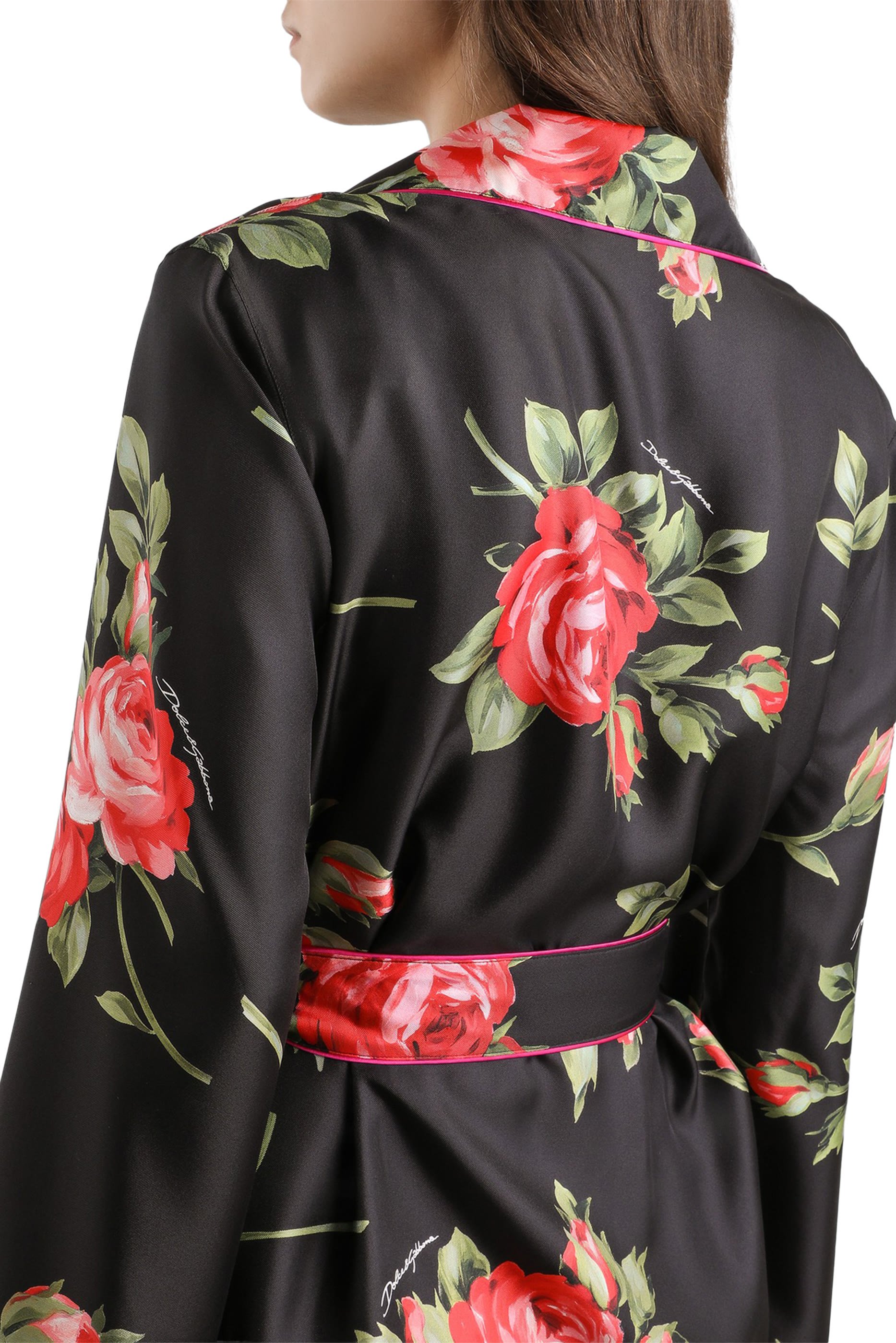 Rose Bouquet-Print Vanity Twill Shirt