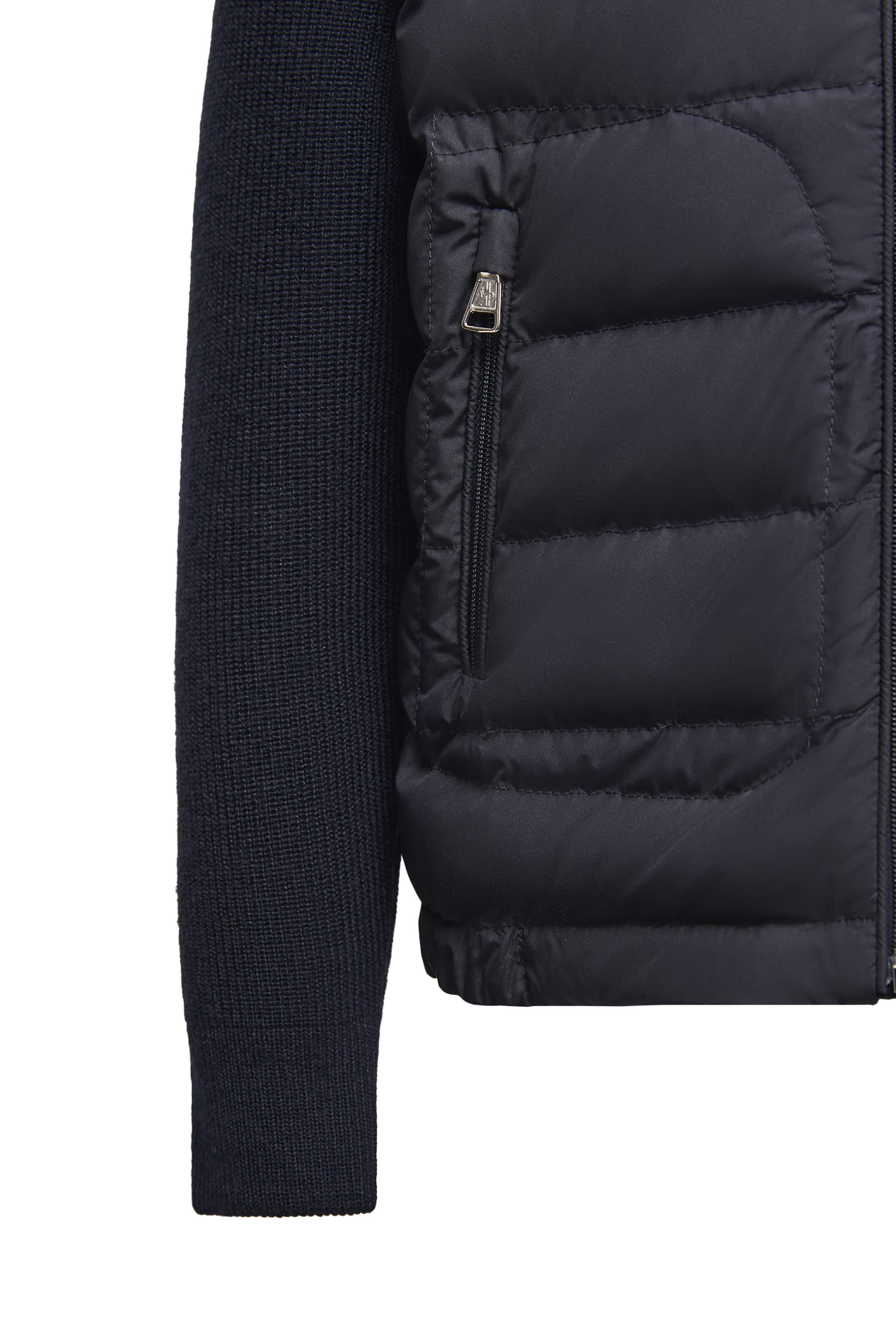 Kids Padded Wool Blend Zip-Up Cardigan