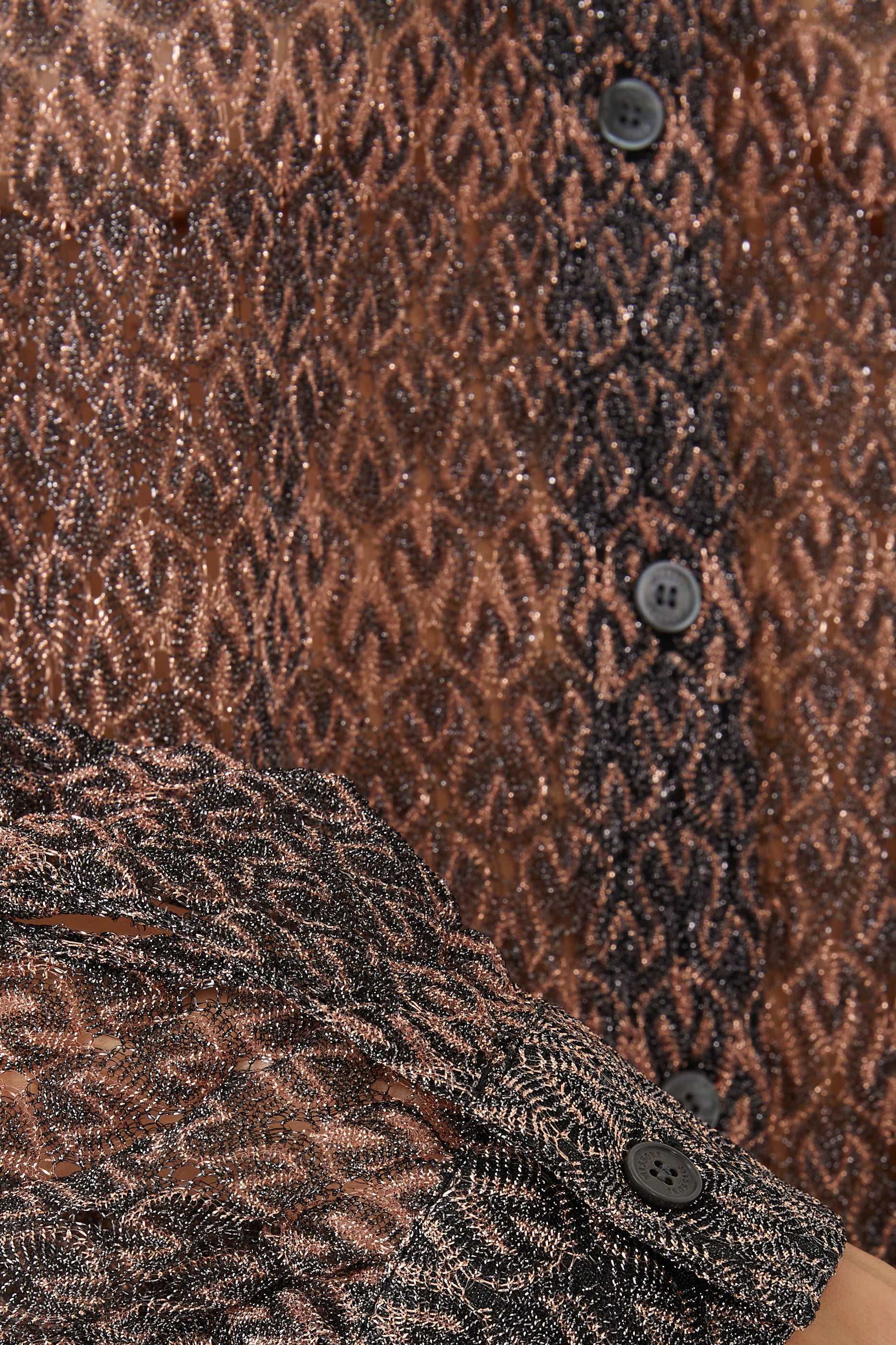 Lace Raschel Lame' Oversized Shirt