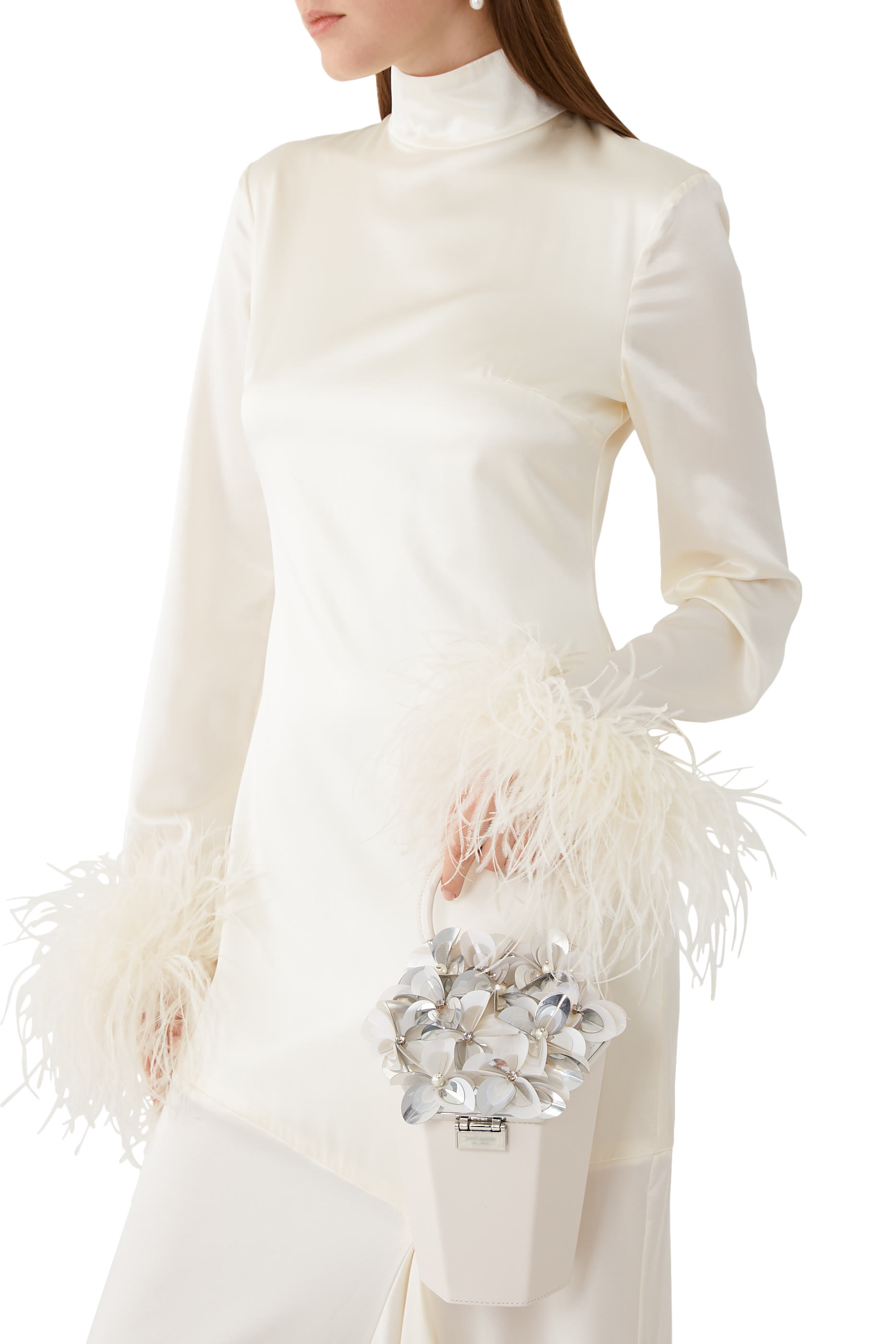 In Bloom Bouquet Embellished 3D Vase Top-Handle Bag