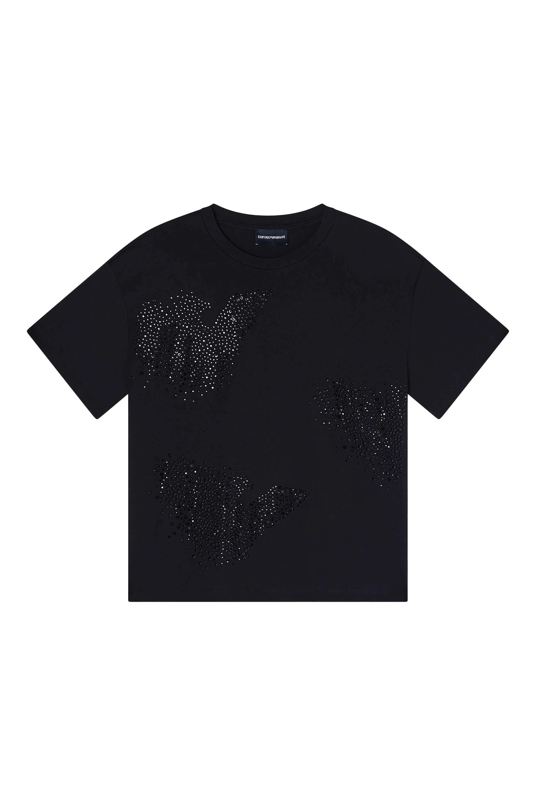 Rhinestone Eagle Logo Jersey T-Shirt