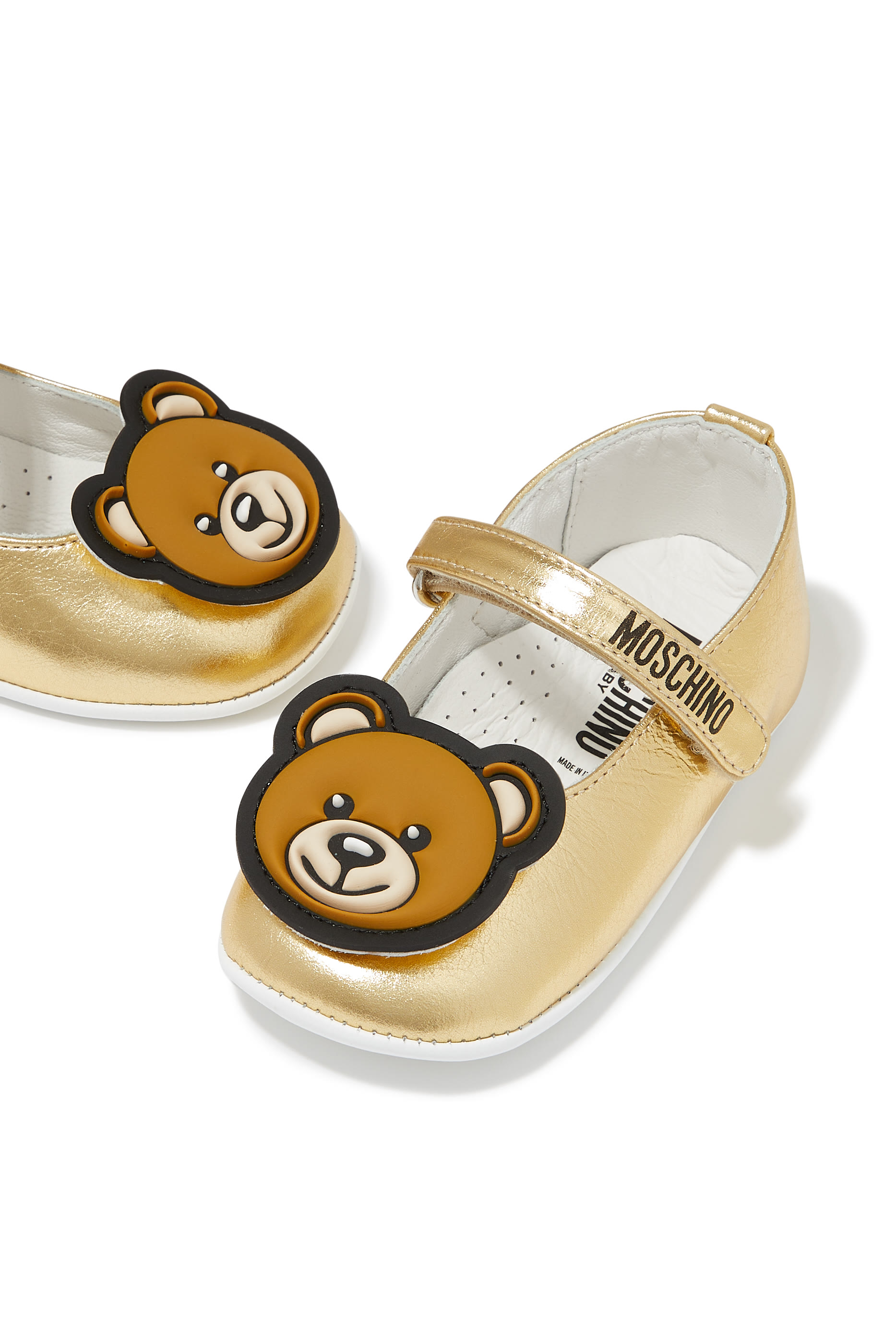 Kids Teddy Leather Ballerina