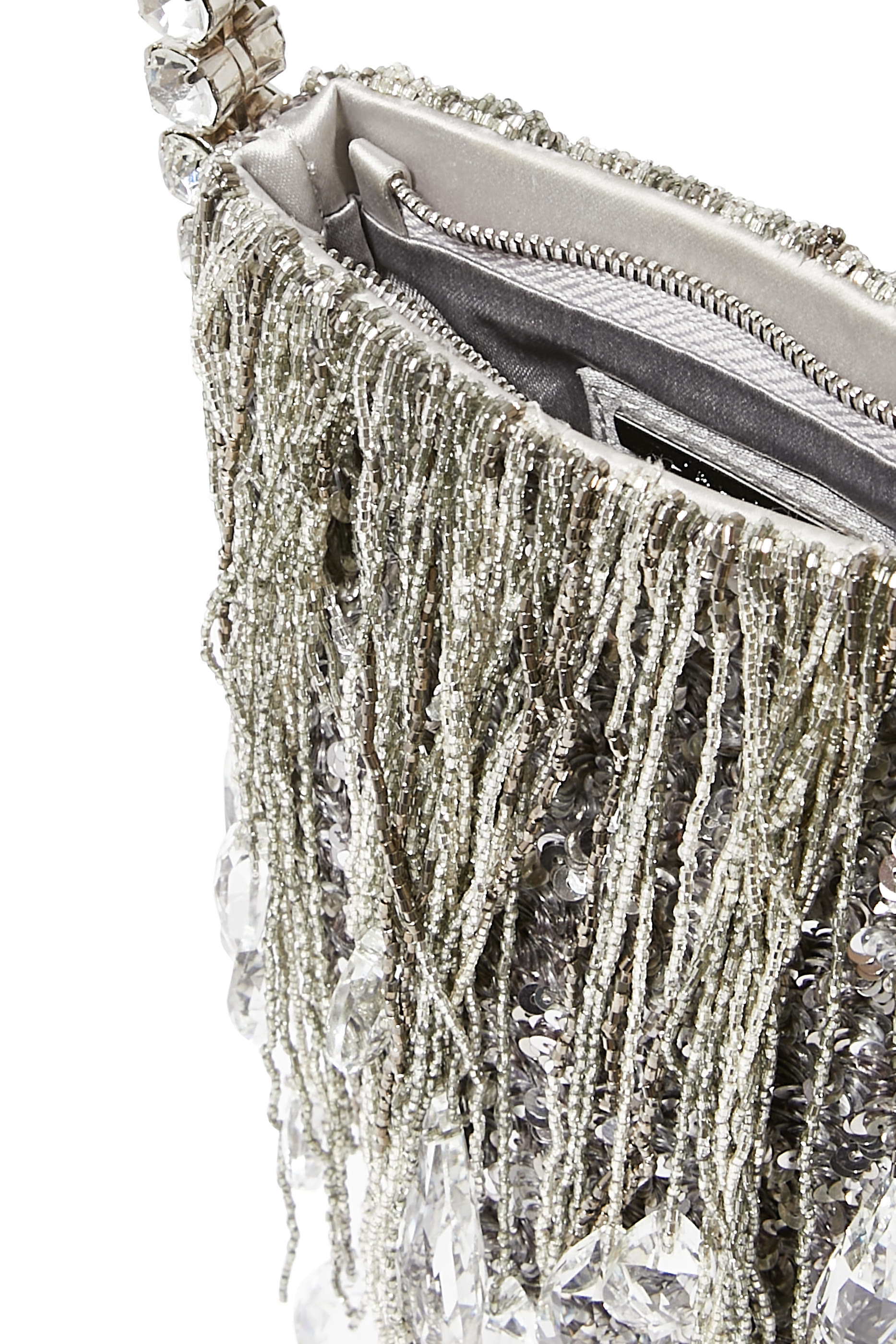 Crystals Micro Fringe Eternity Pouch