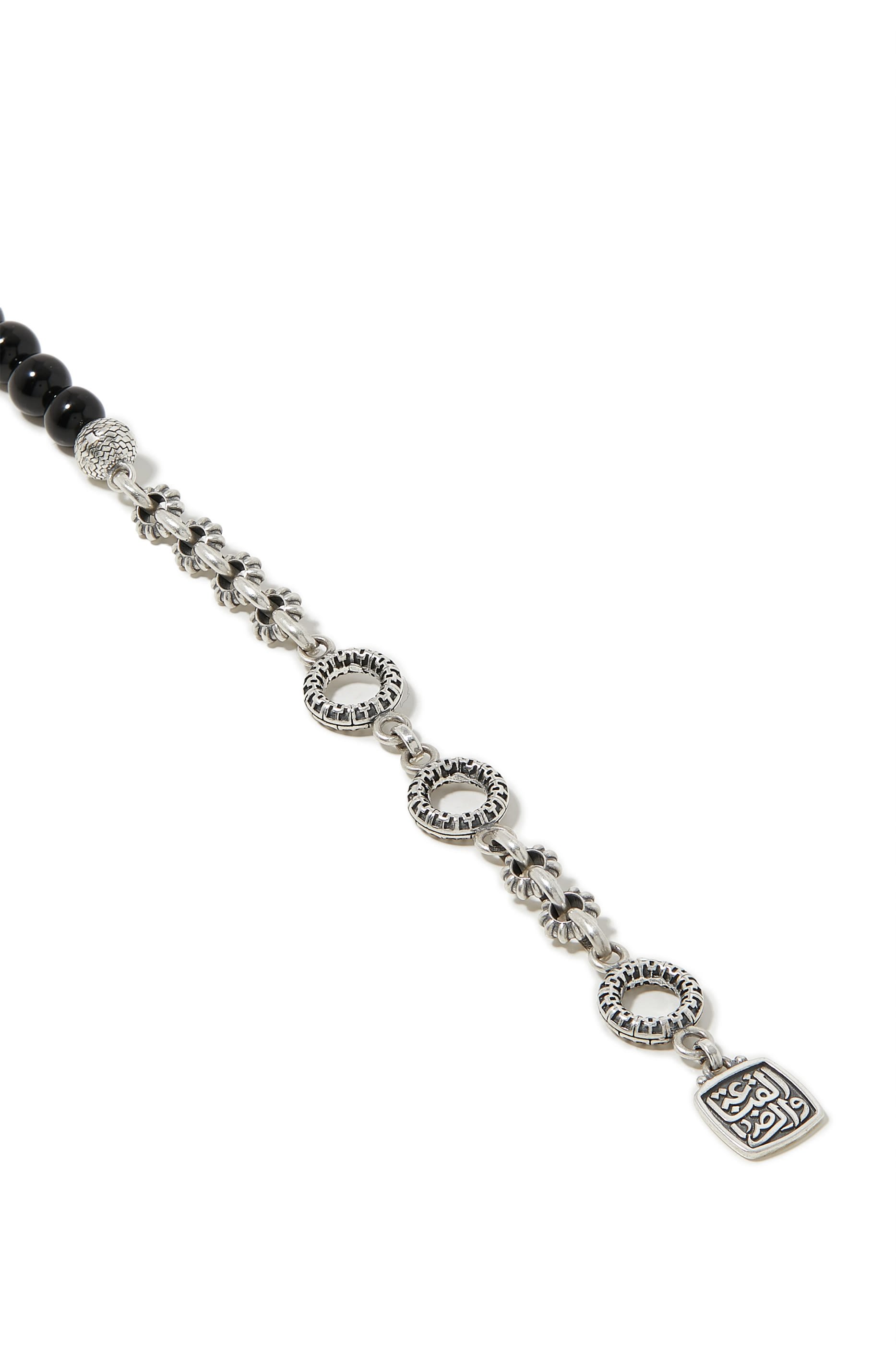 Multi-Way Contentment Necklace, Silver & Onyx