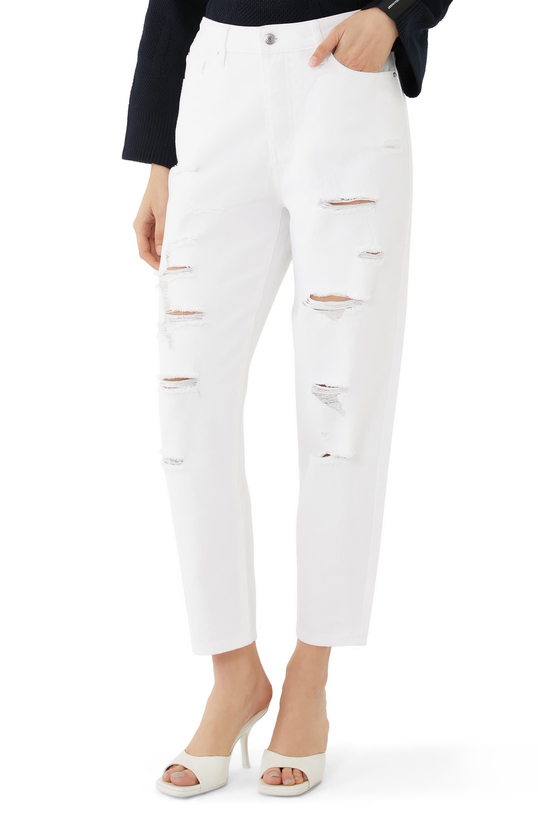 Distressed Relaxed Jeans