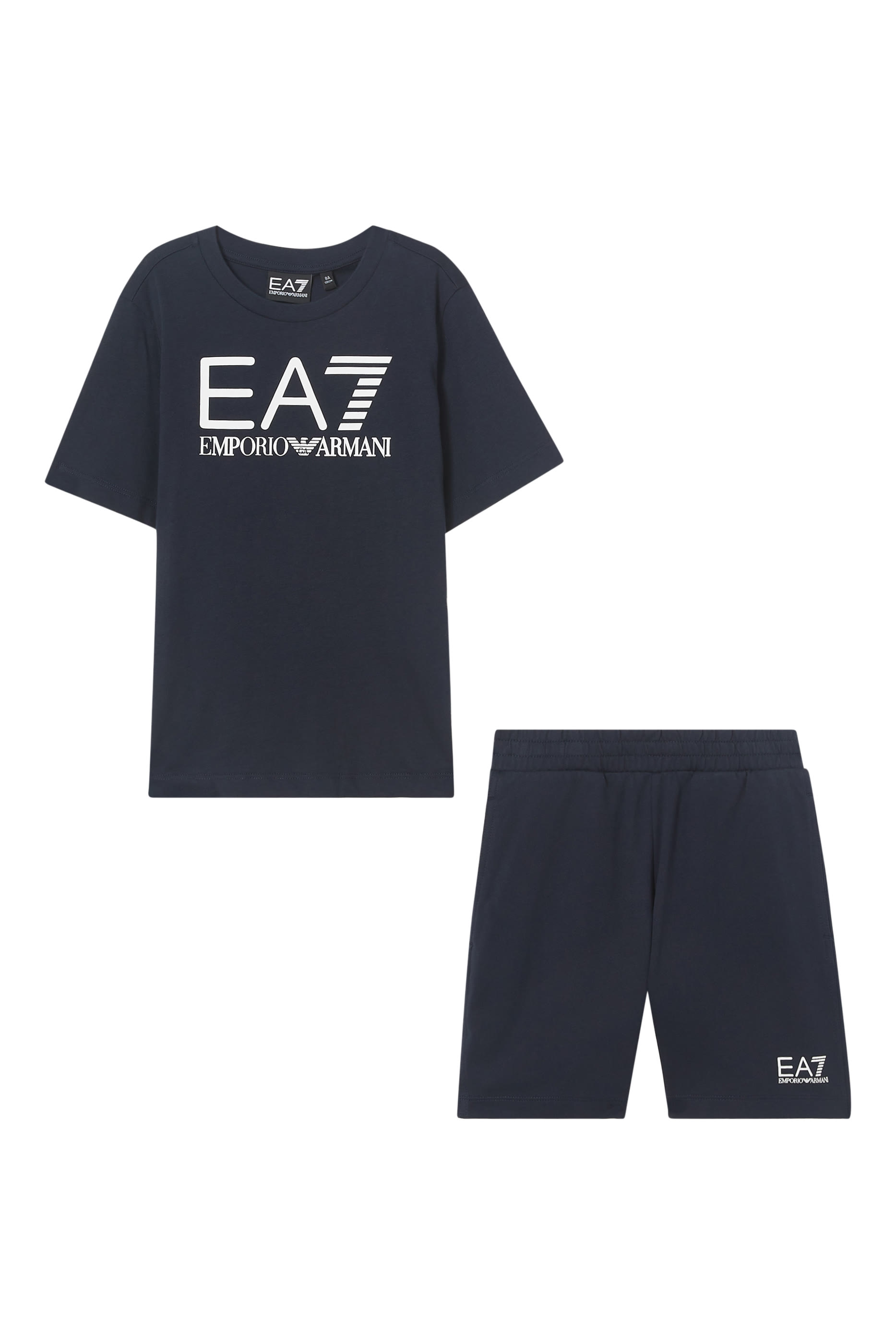 Kids EA7 Logo T-Shirt & Shorts Set