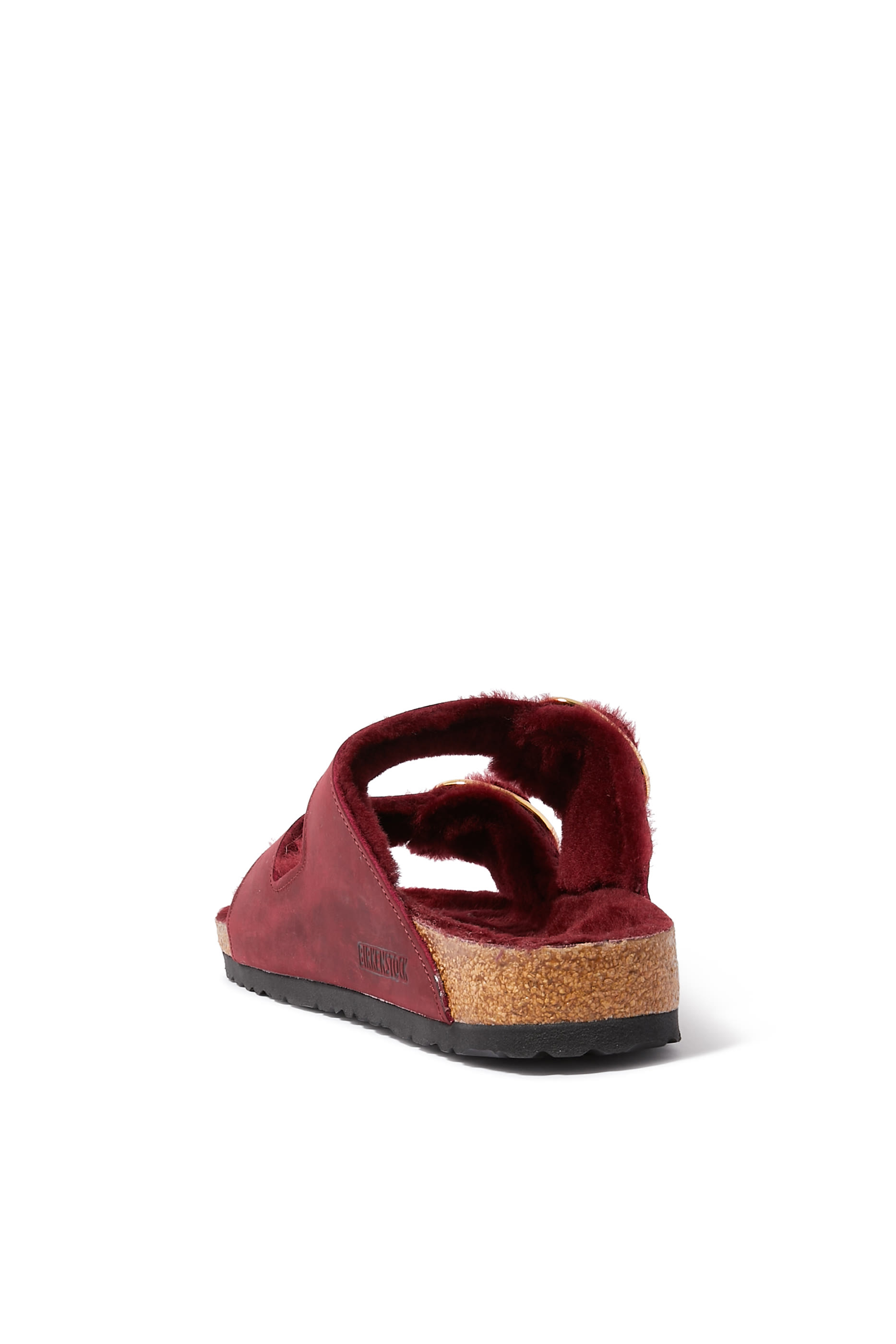 Arizona Big Buckle Shearling Slides