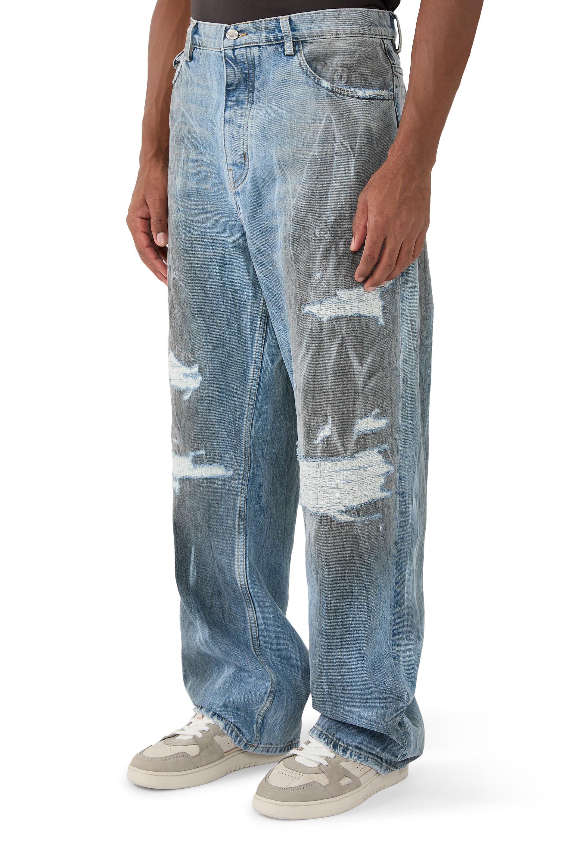 Thrased Baggy Jeans