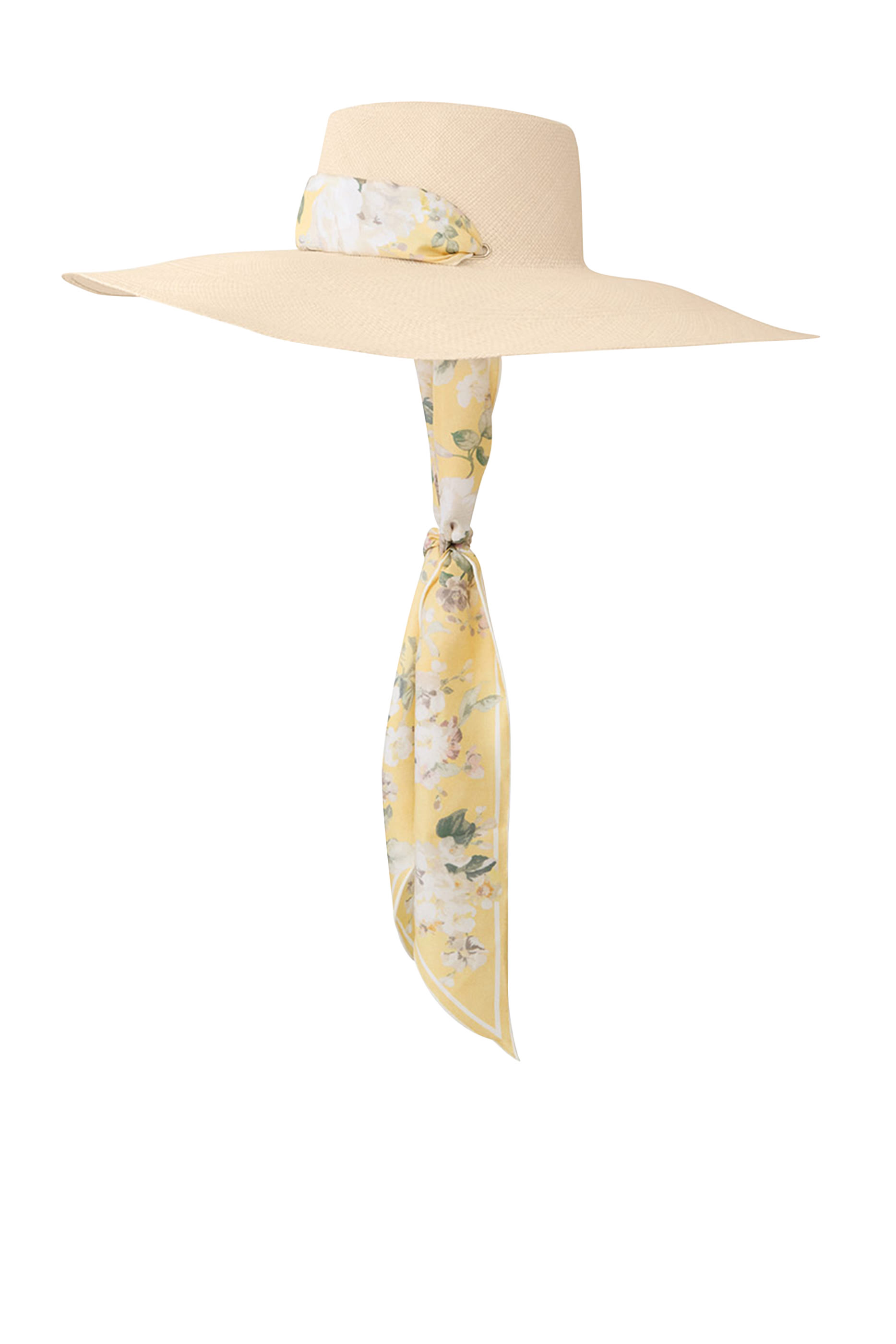 Long Brim Straw Floral Sunhat