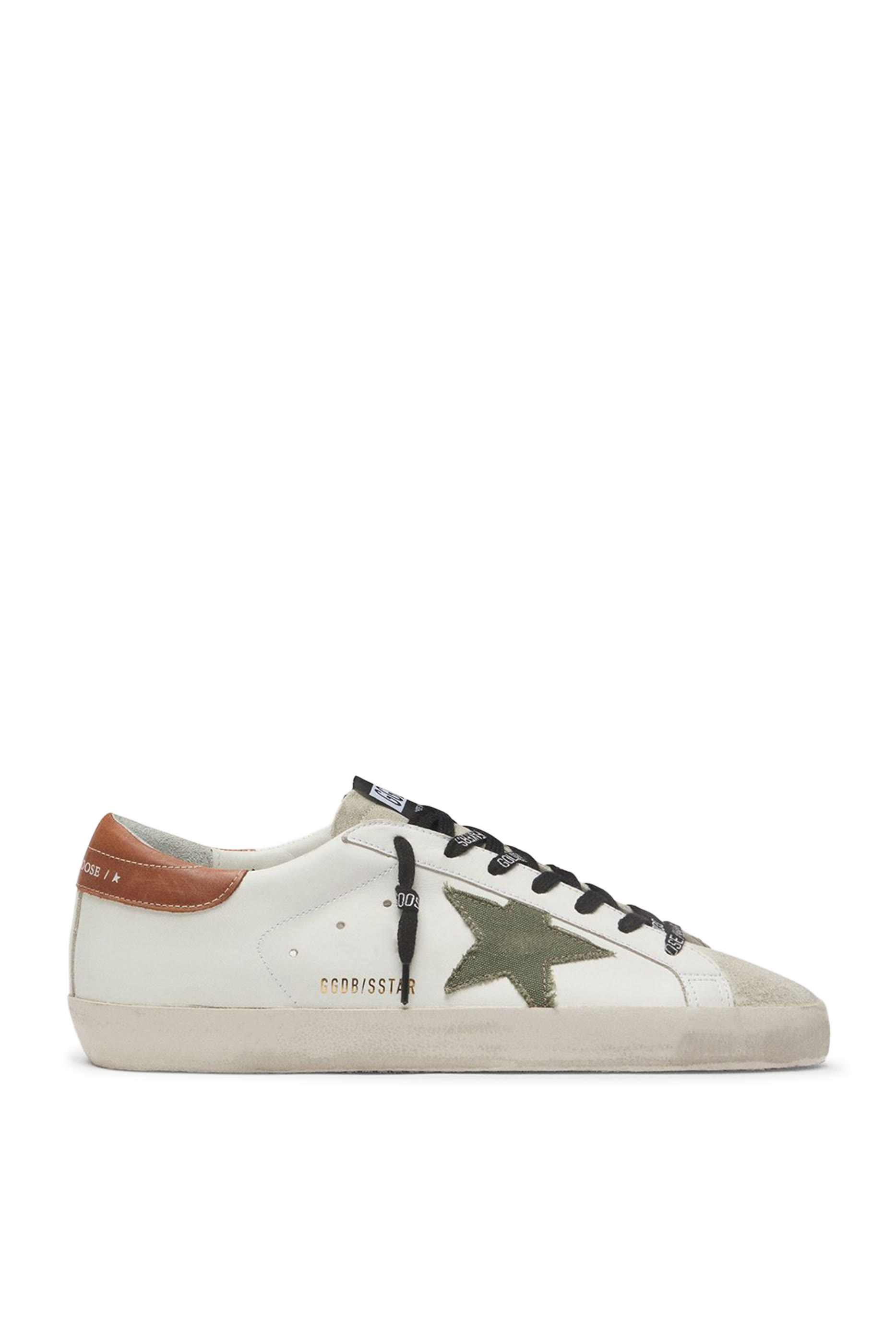 Men&rsquo;s Super-Star Sneakers with Canvas Star and Leather Heel Tab