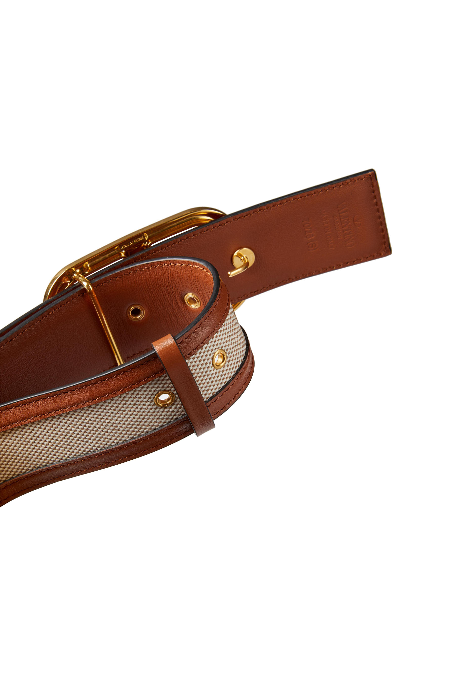  Vlogo Leather & Canvas Belt
