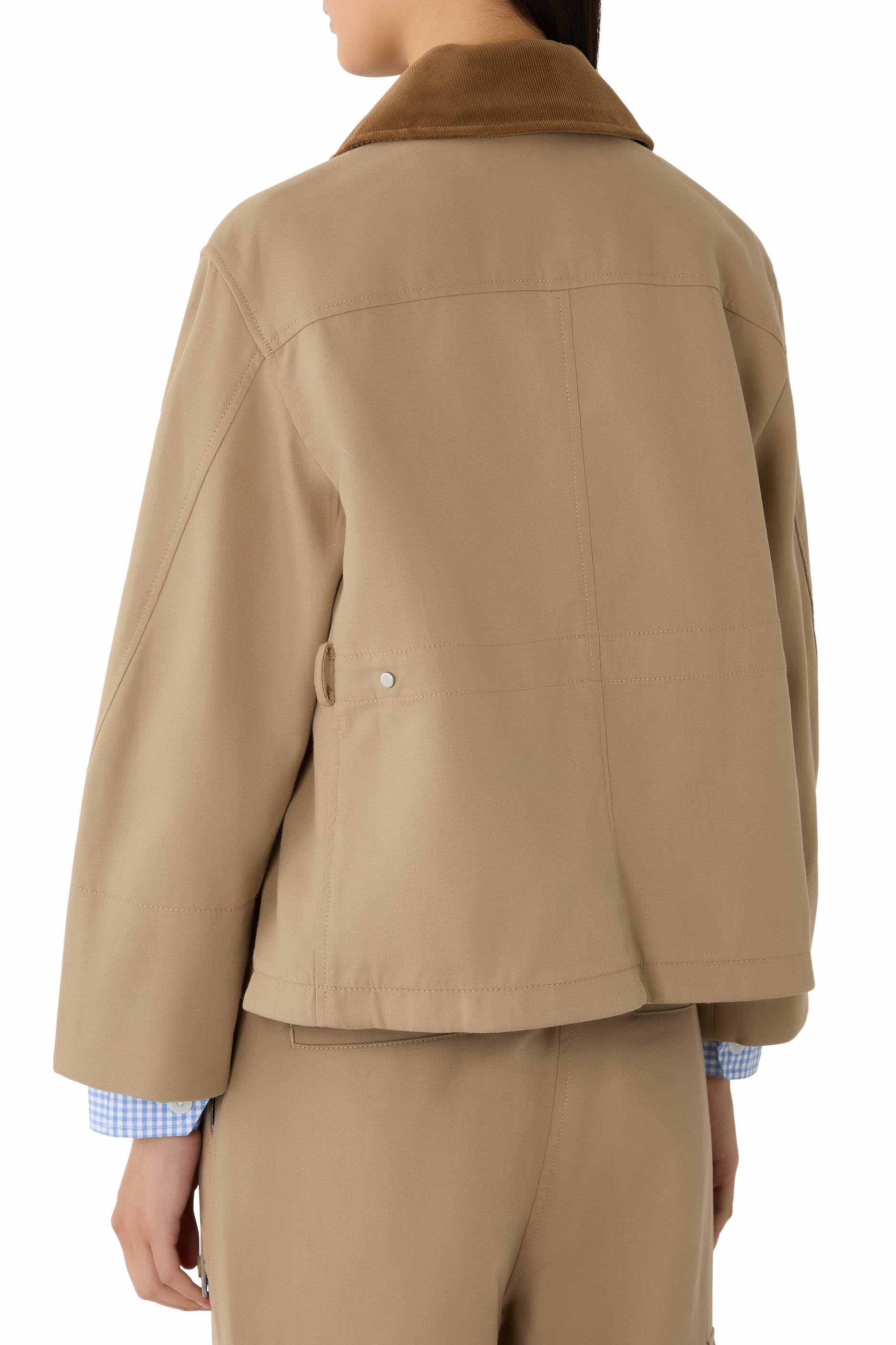  Cropped Flounce Barn Jacket 