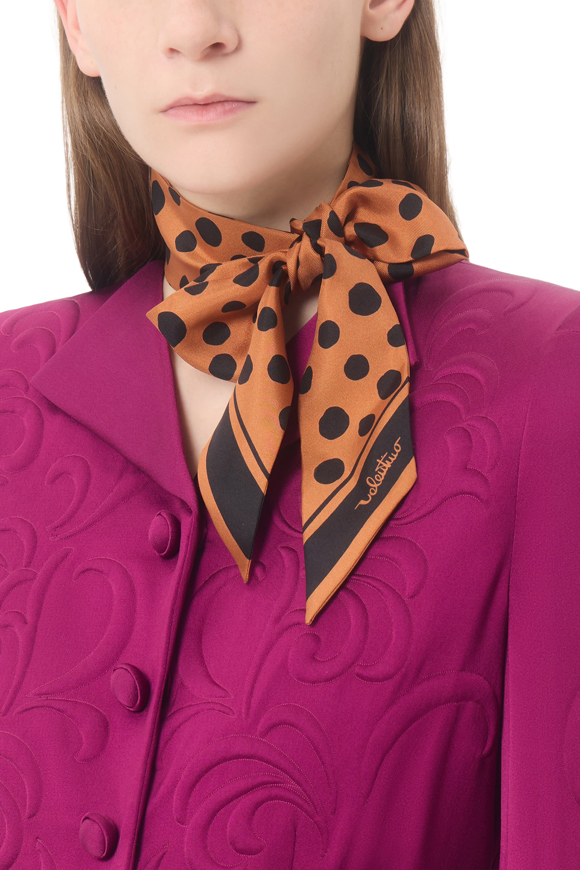  Dalmatian Polka Dot Silk Bandeau Scarf 