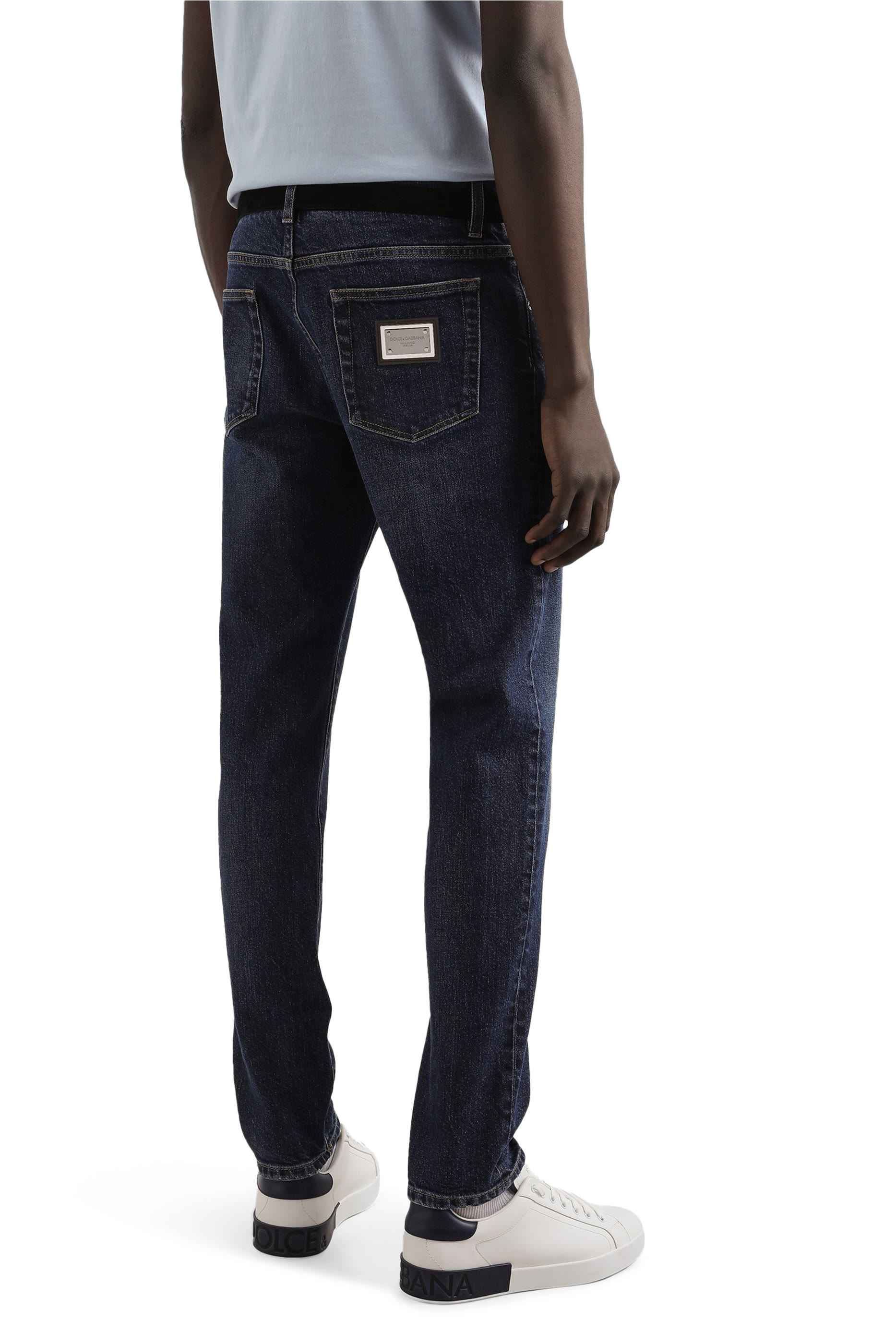 Slim-Fit Stretch Cotton Jeans
