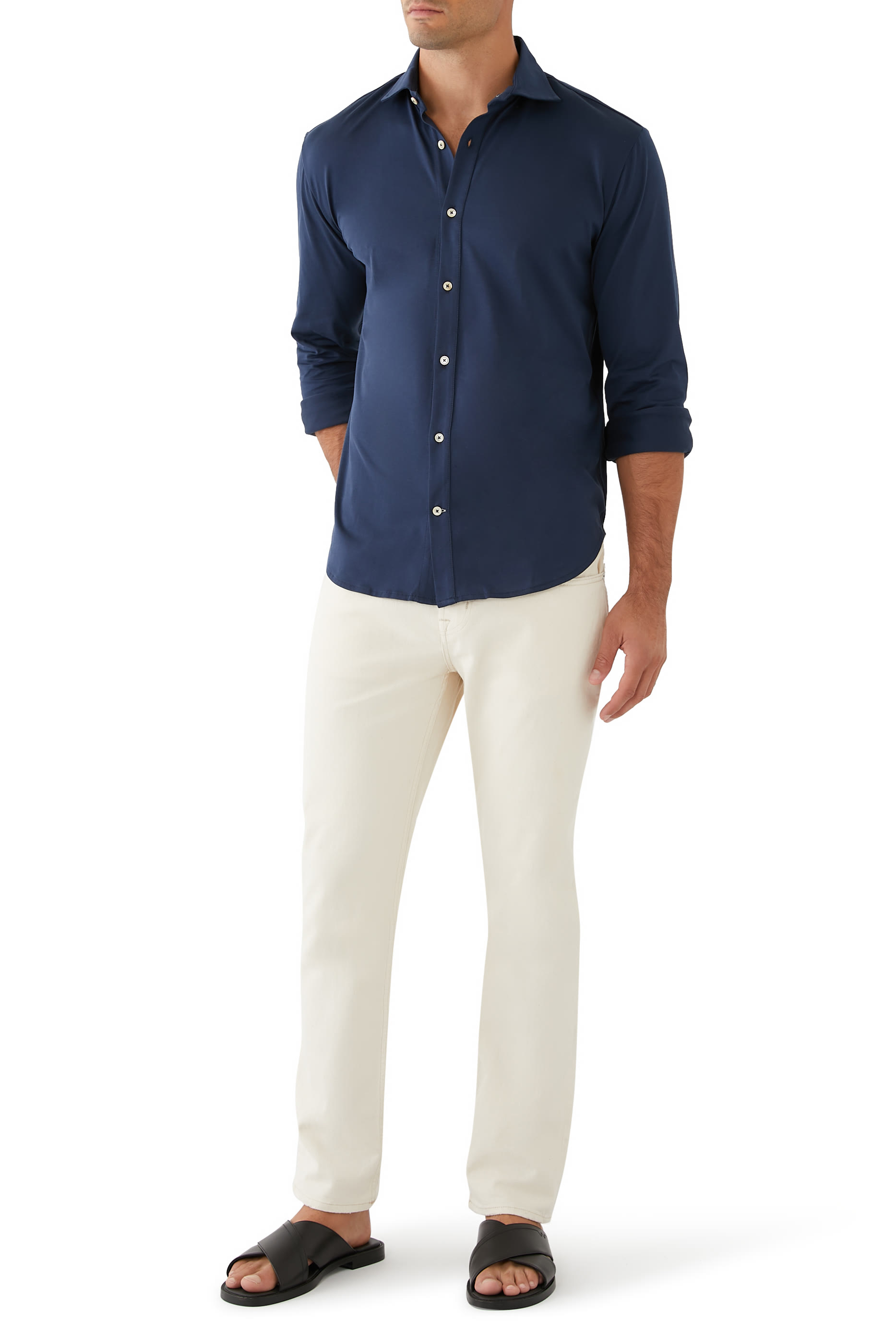 Long-Sleeved Cotton Shirt