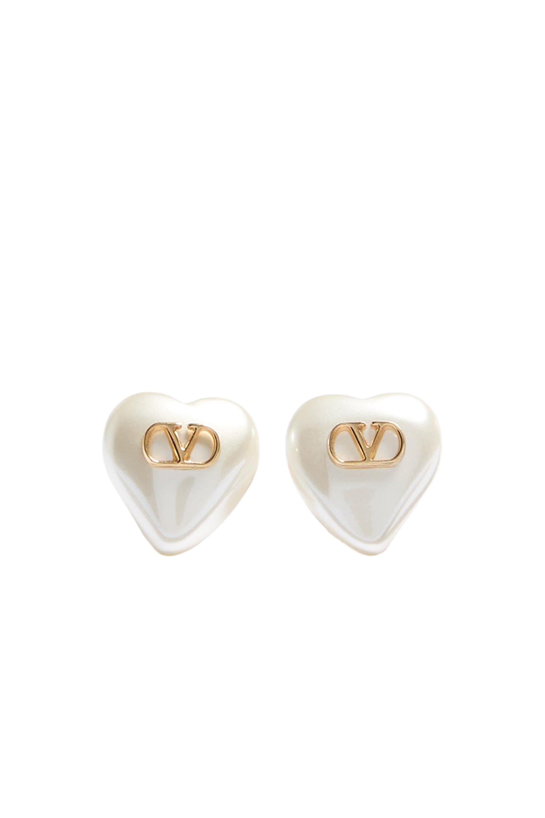 VLogo Signature Metal and Pearl Earrings