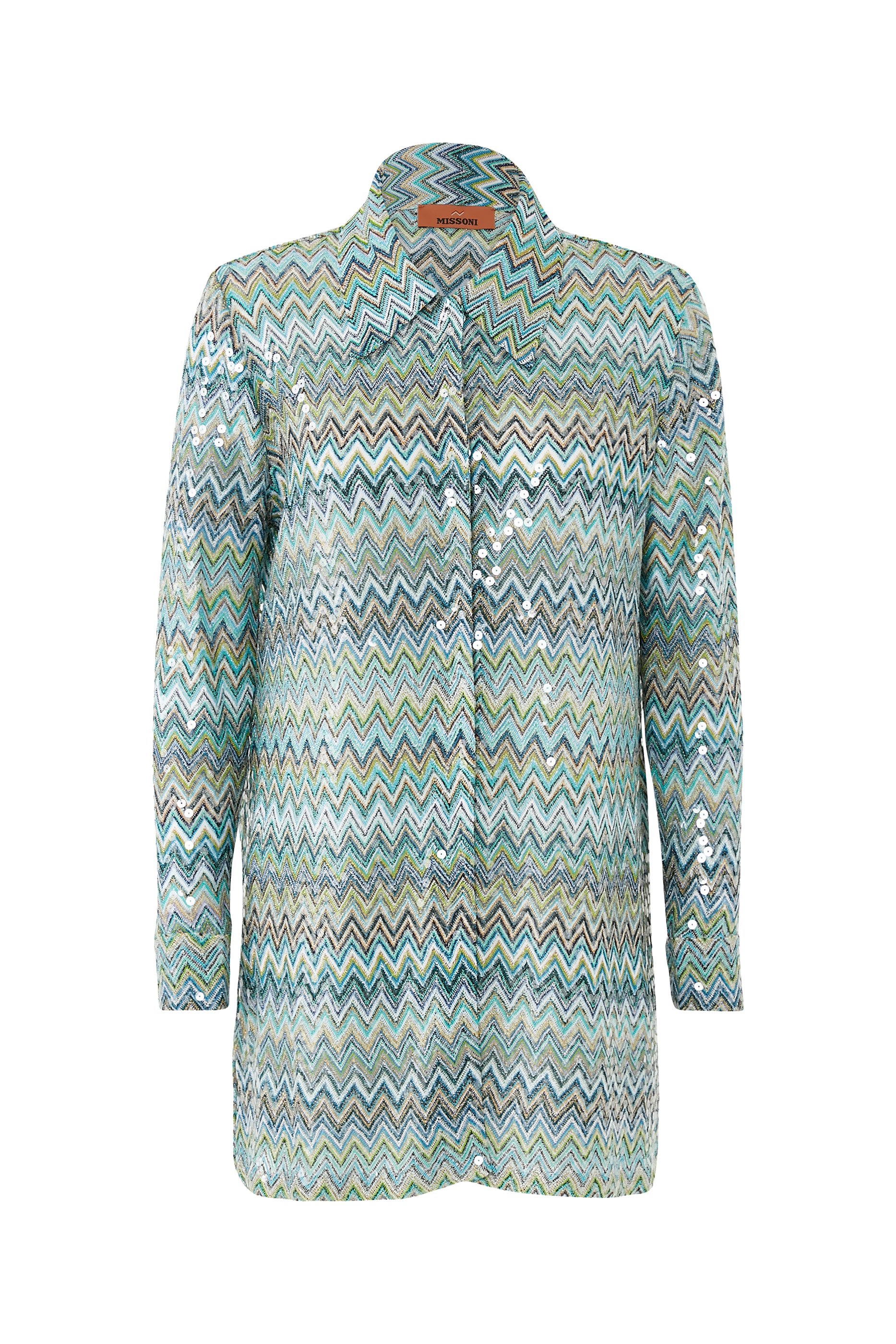 Exclusive Mare Chevron Raschel Sequinned Shirt