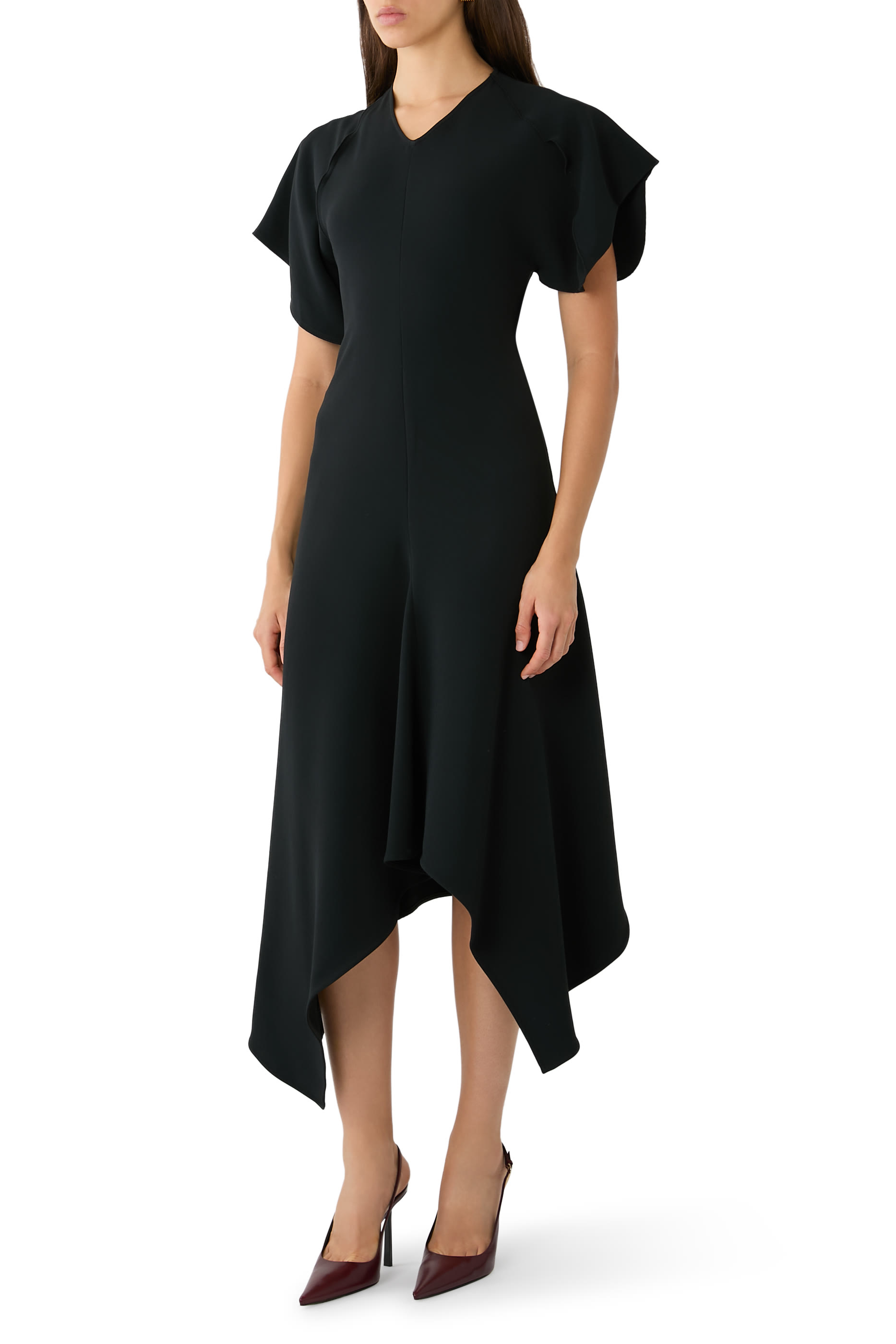 Asymmetric Hem Panelled Dress