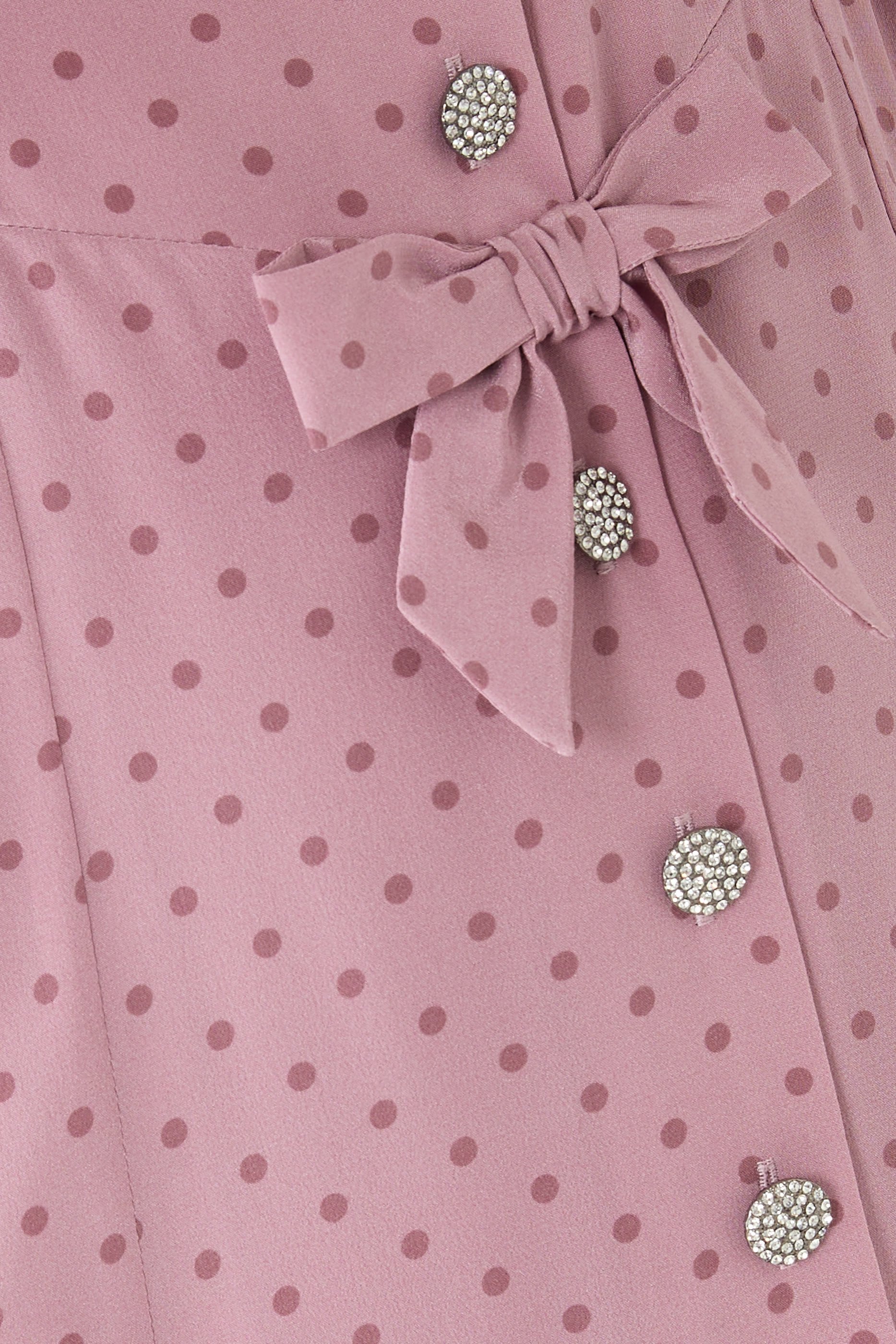 Polka Dot Ruffles Midi Dress