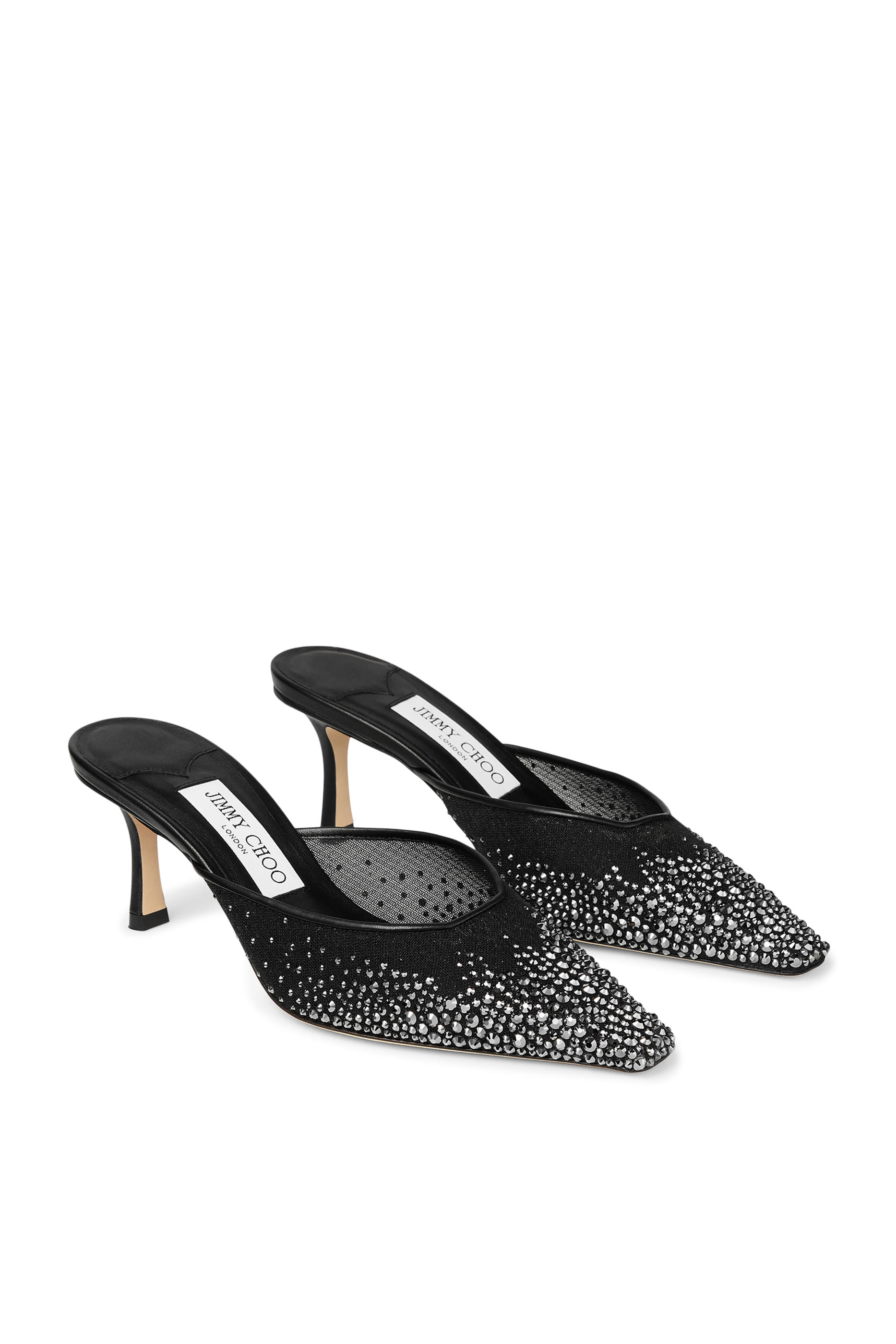 Vivi 65 Crystal Mesh Mule Pumps