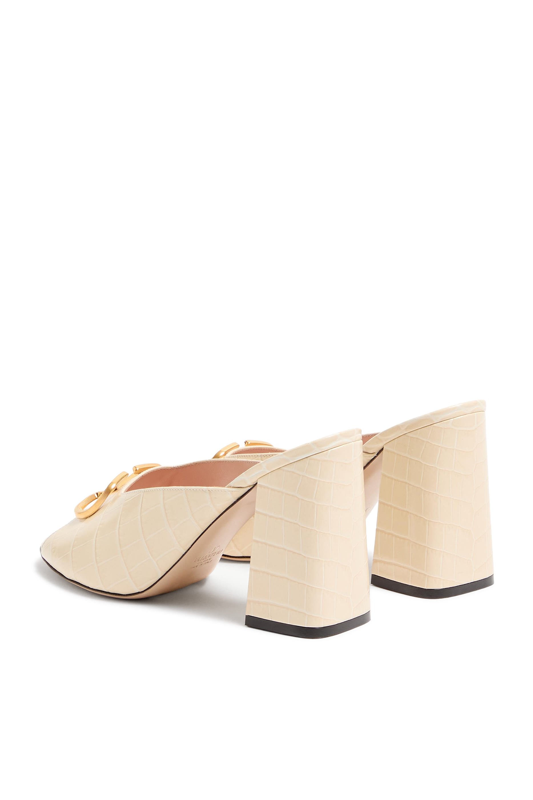 VLogo 95 Signature Slide Sandals in Printed Calfskin