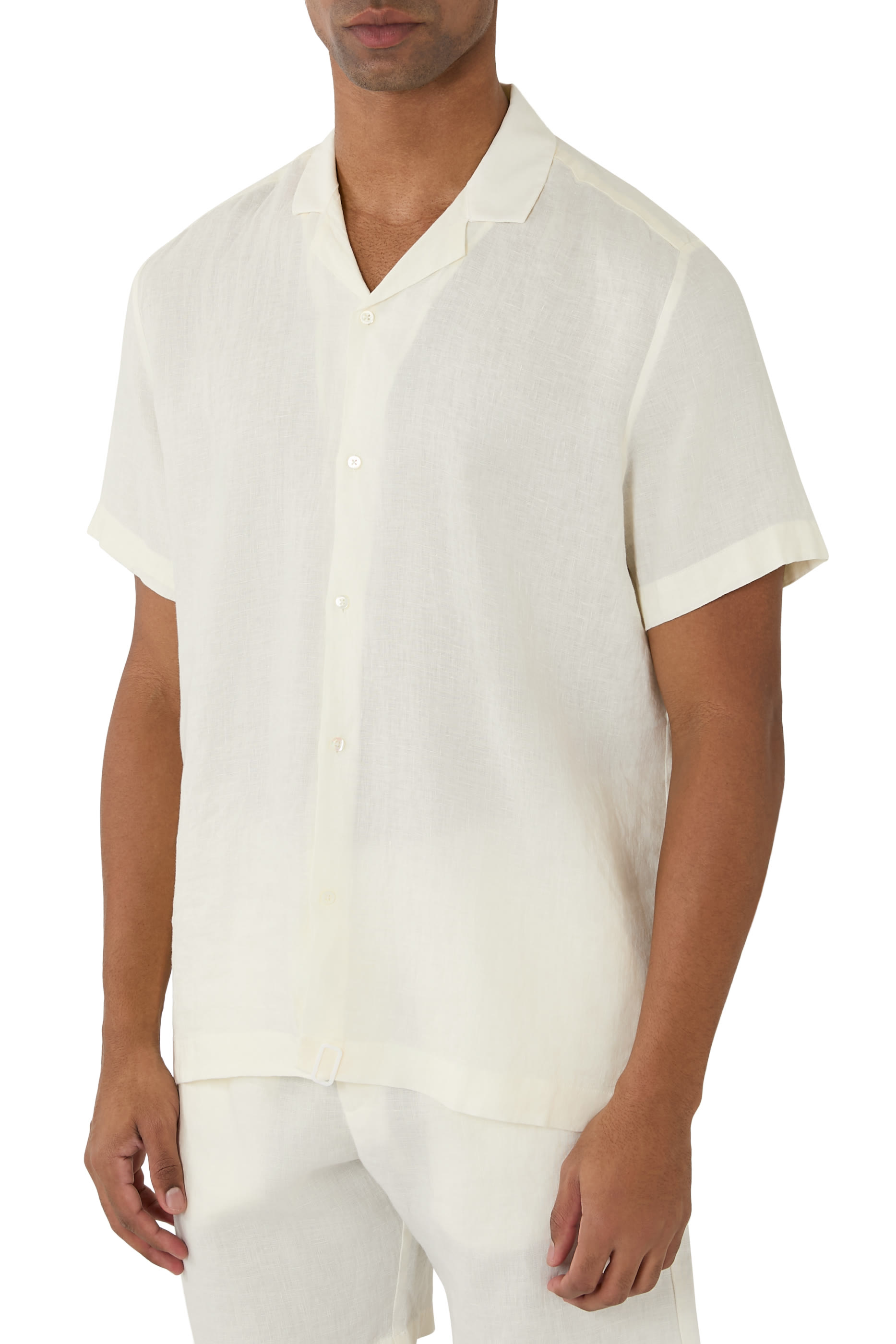 Mars Camp-Collar Linen Shirt