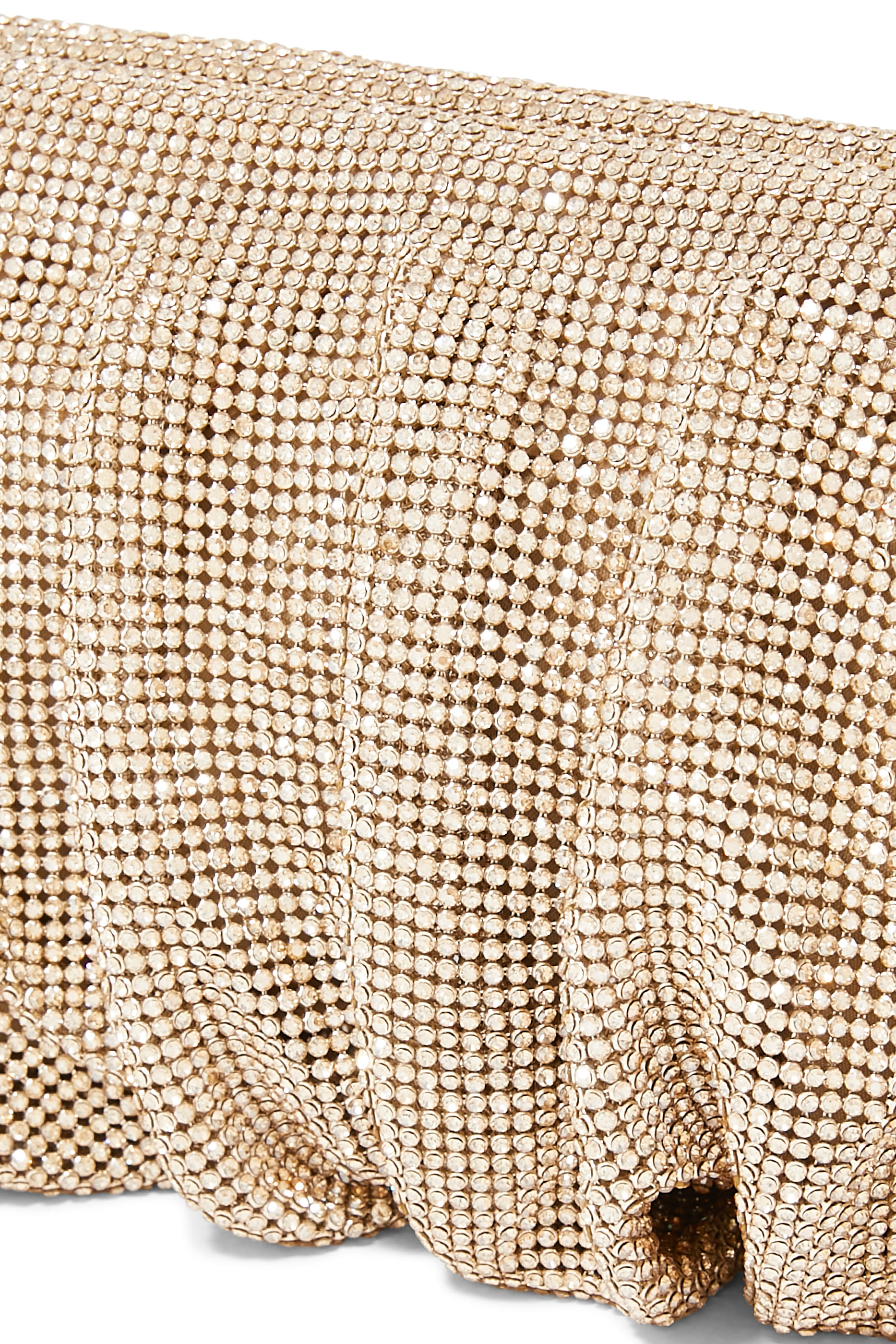 Venus La Grande Rhinestone Crystal Mesh Clutch Bag