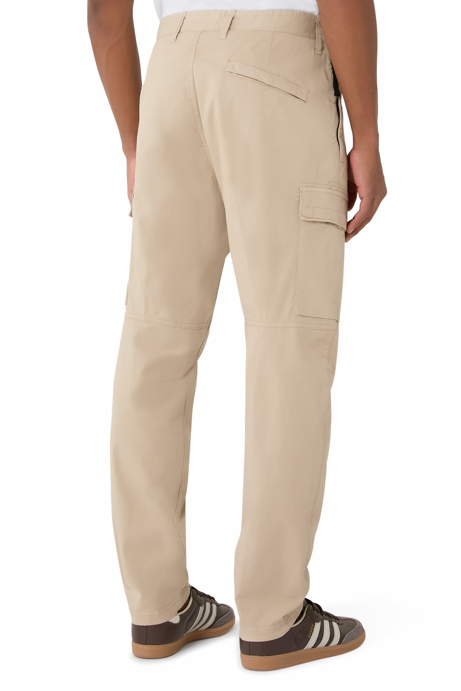 Supima® Cotton Twill Stretch Cargo Trousers