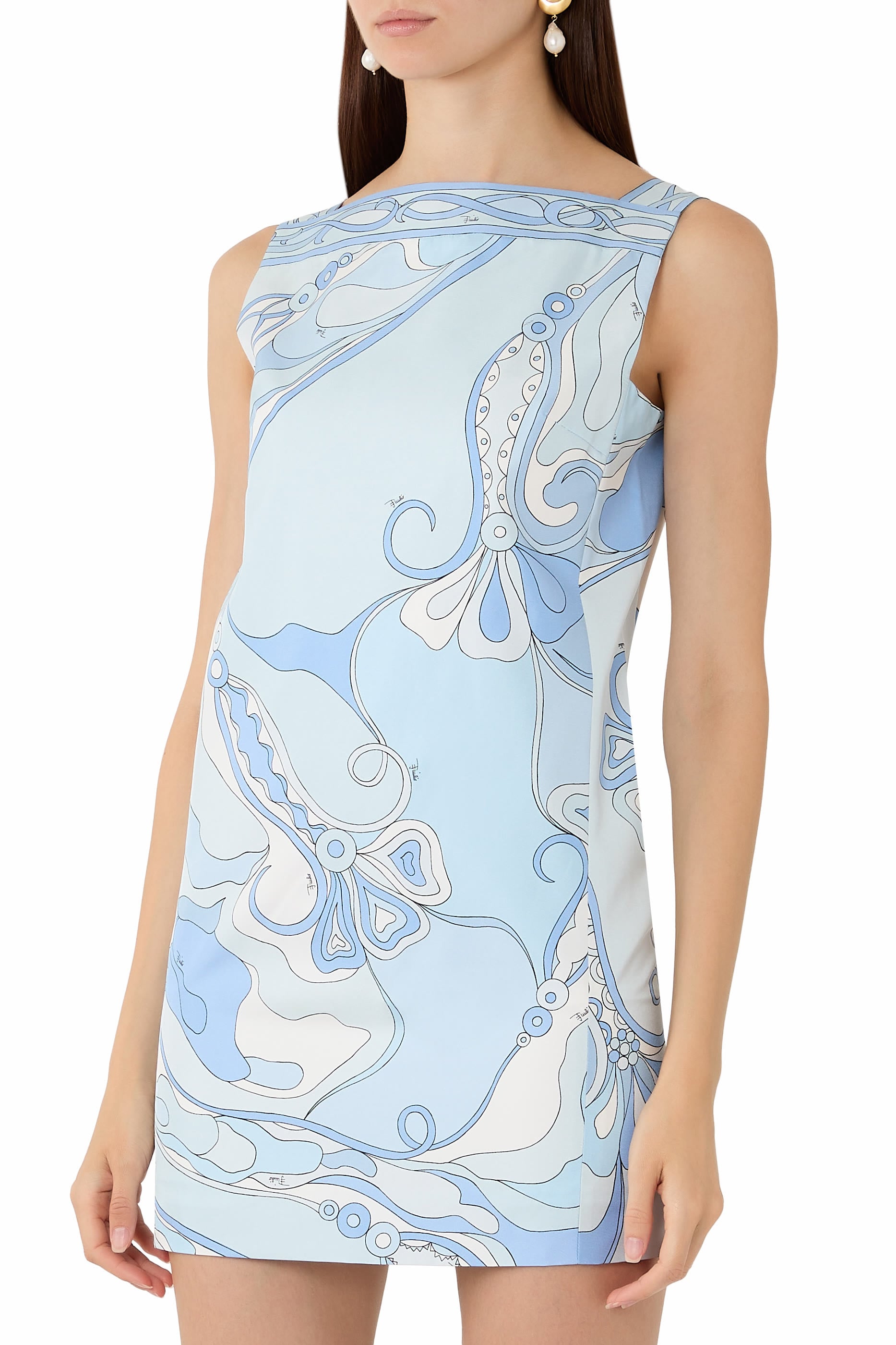 Orchidee Print Silk Dress