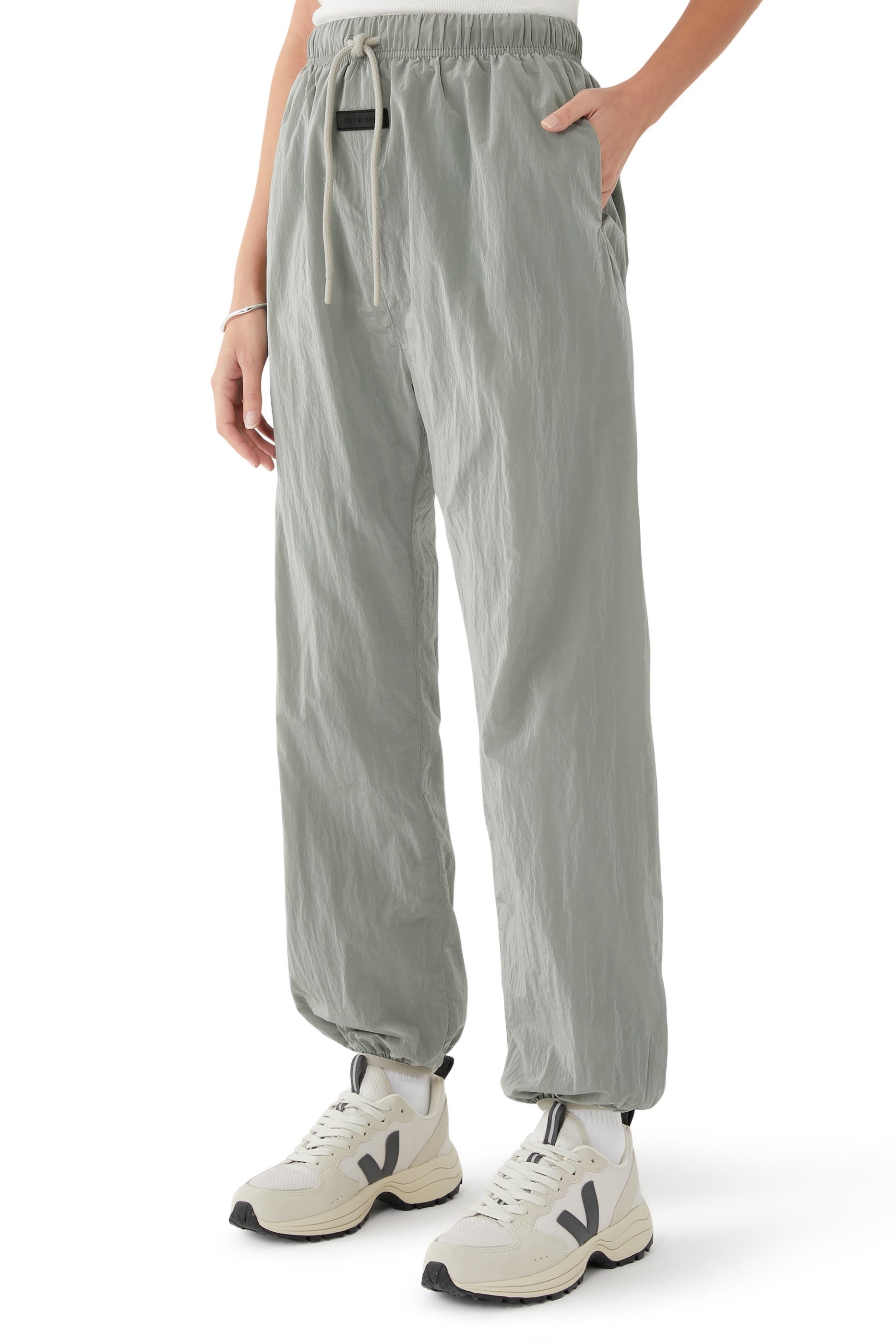 Crinkle Nylon Track Pants