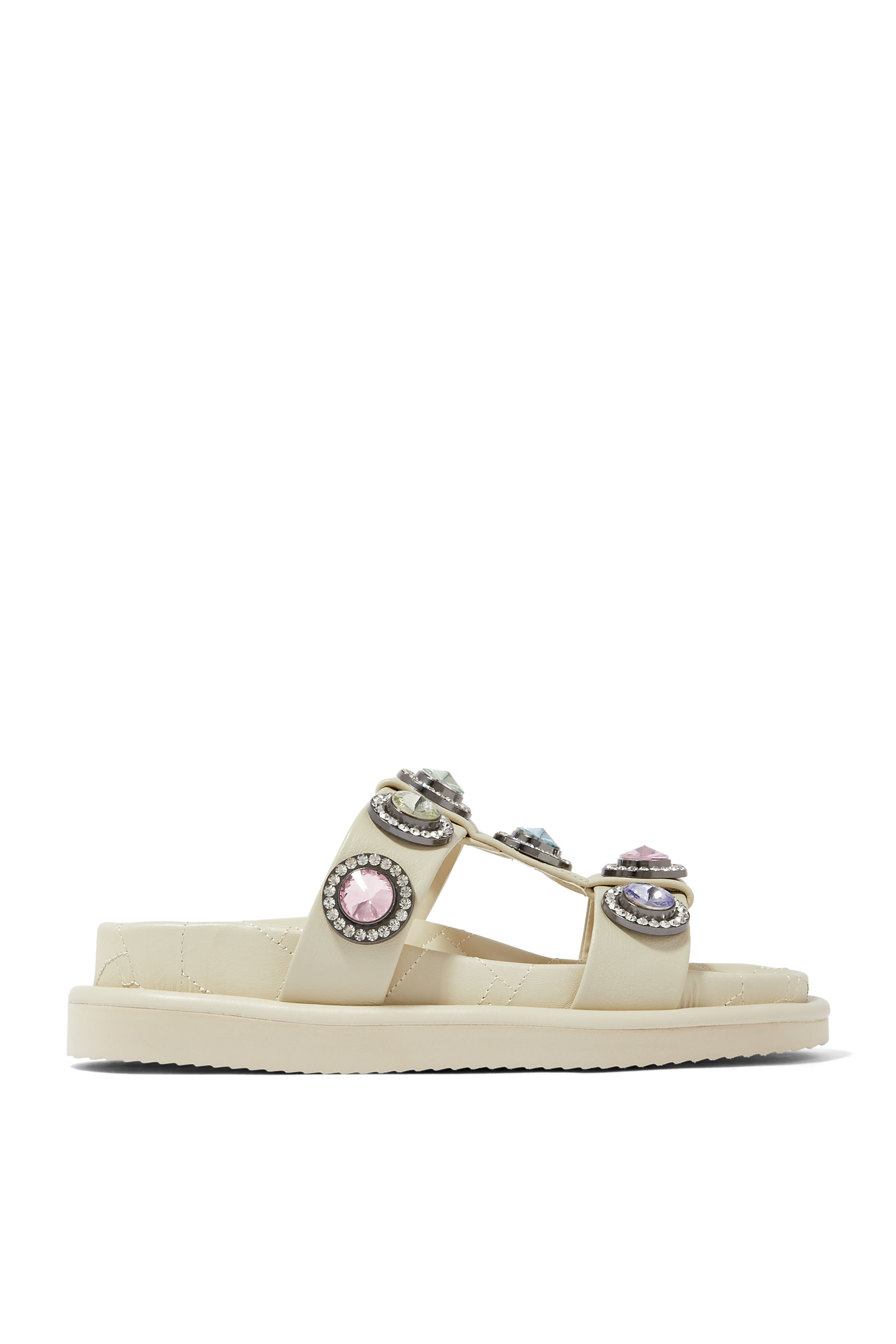 Orson Crystal-Embellished Leather Slides