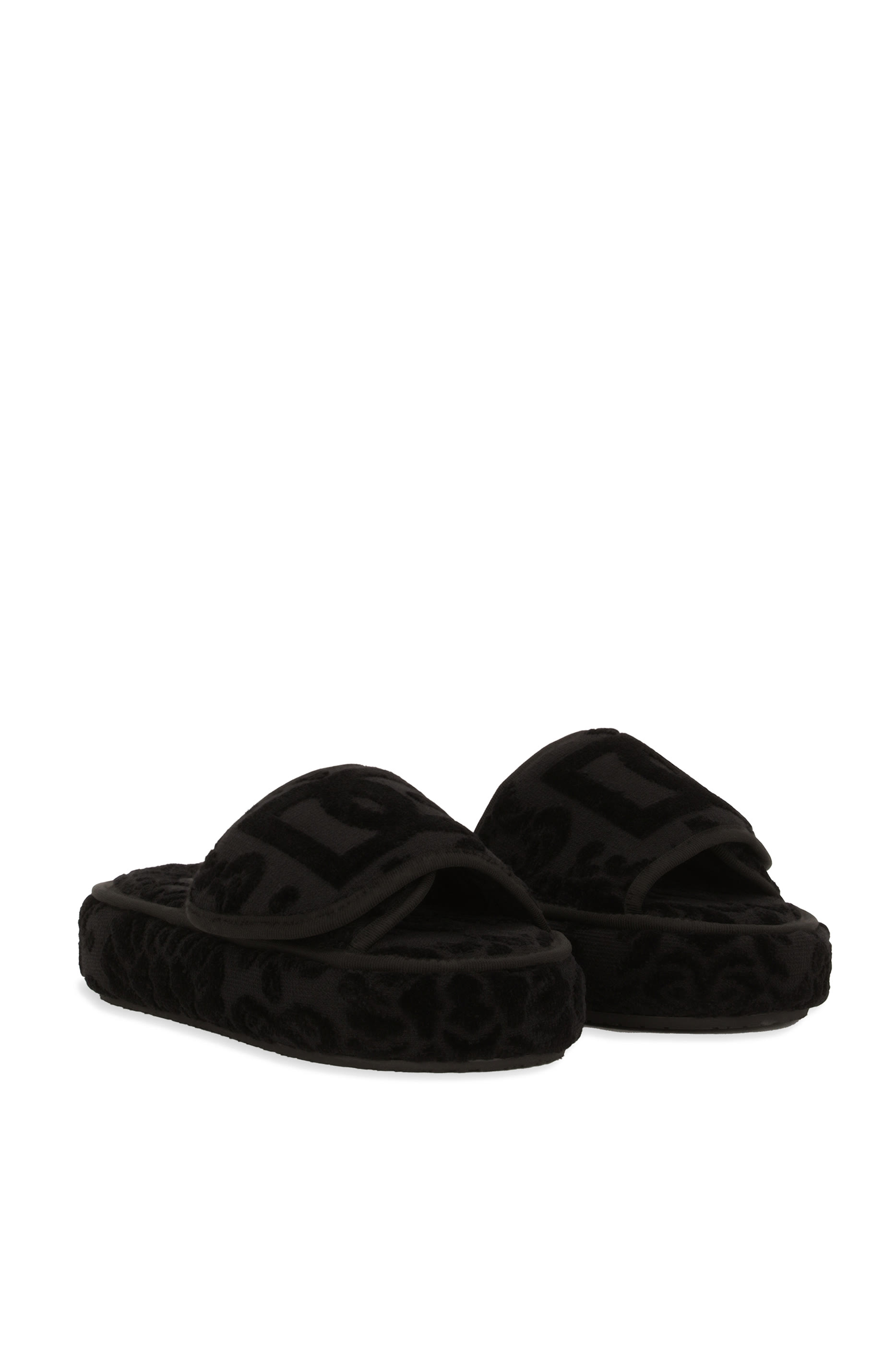 Jacquard Terry Cotton Plateau Slippers