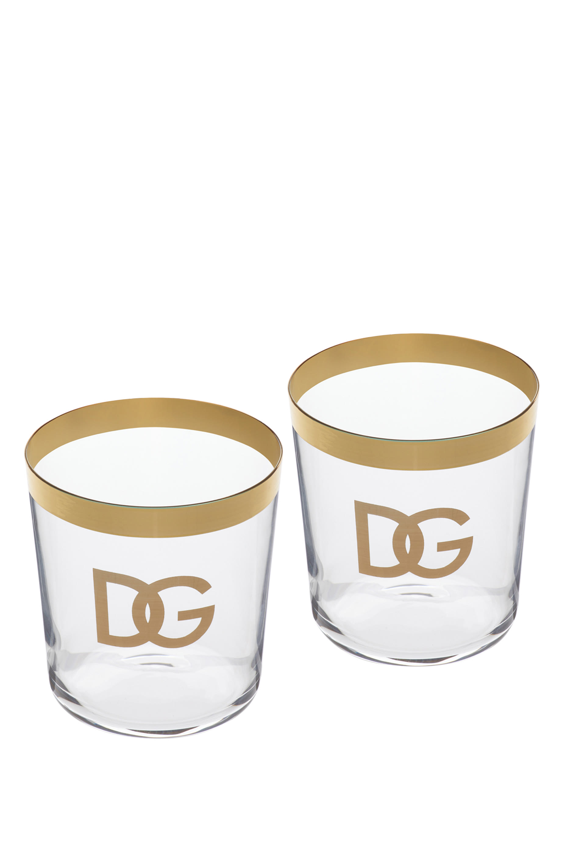 Golden Logo Water Glasses, Set of 2