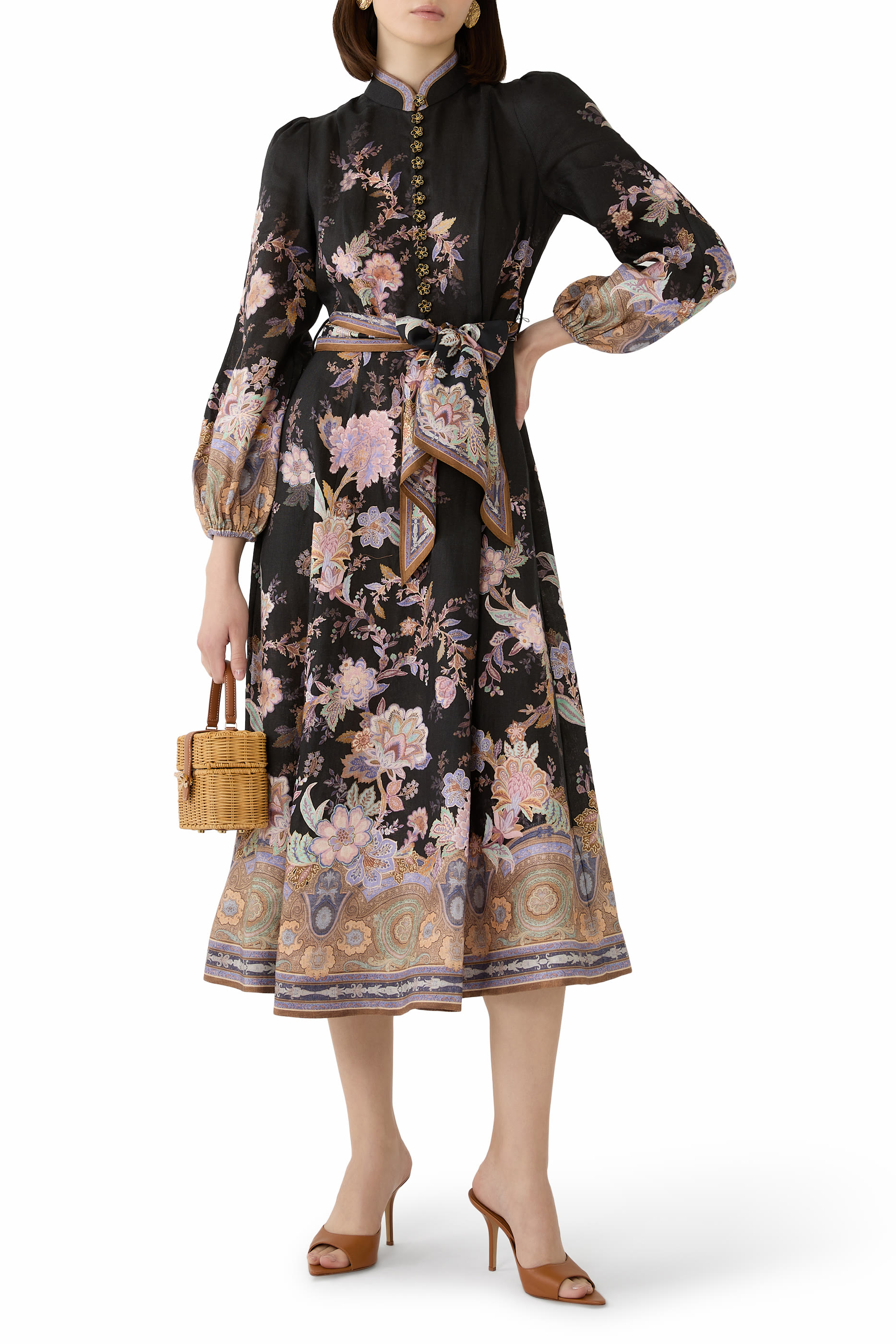 Luna Button Midi Dress