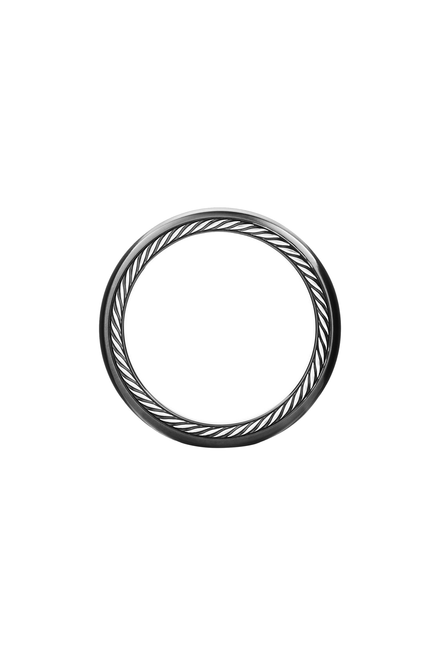 Streamline Band, Black Titanium with Sterling Silver