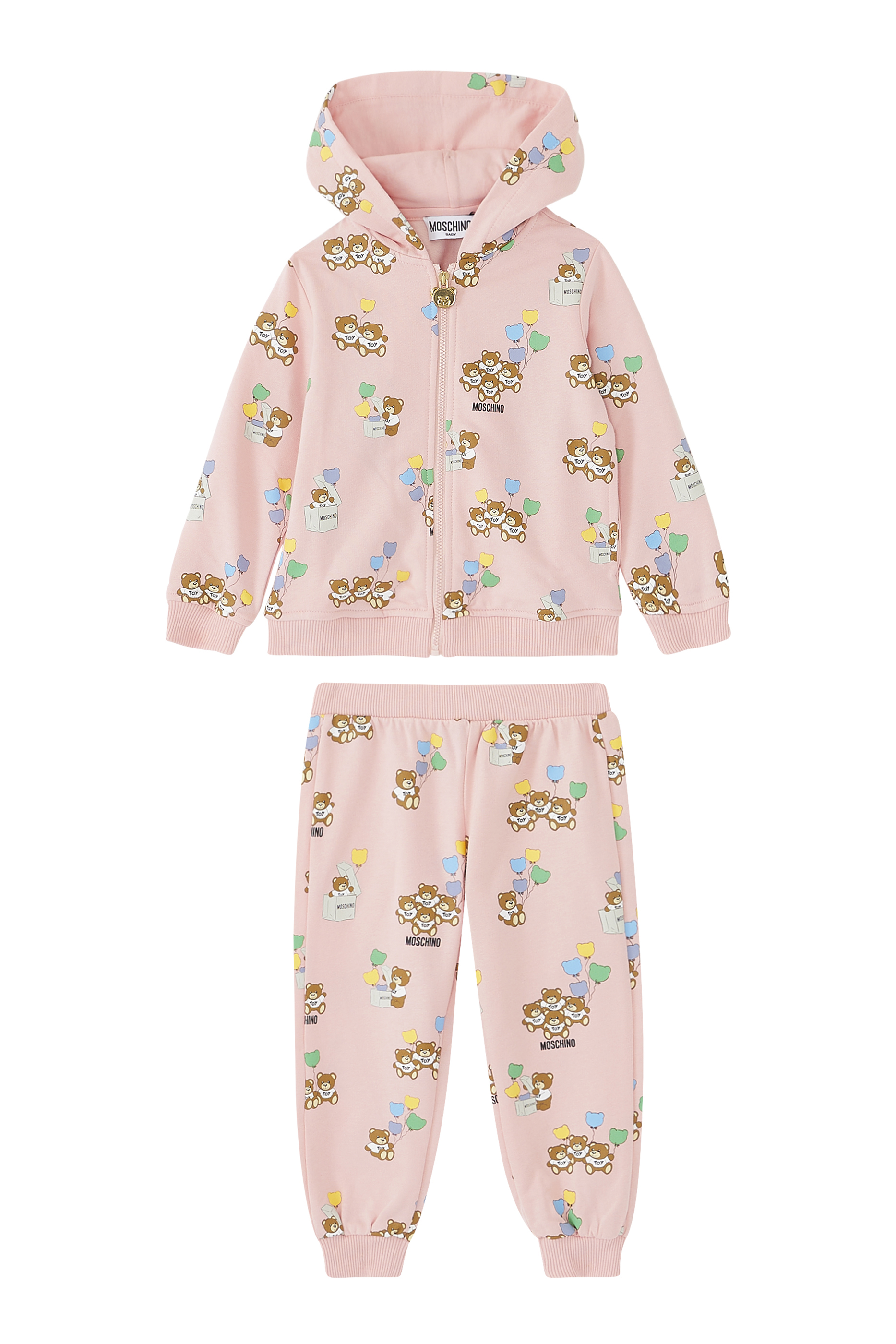 Kids Teddy Print Tracksuit Set