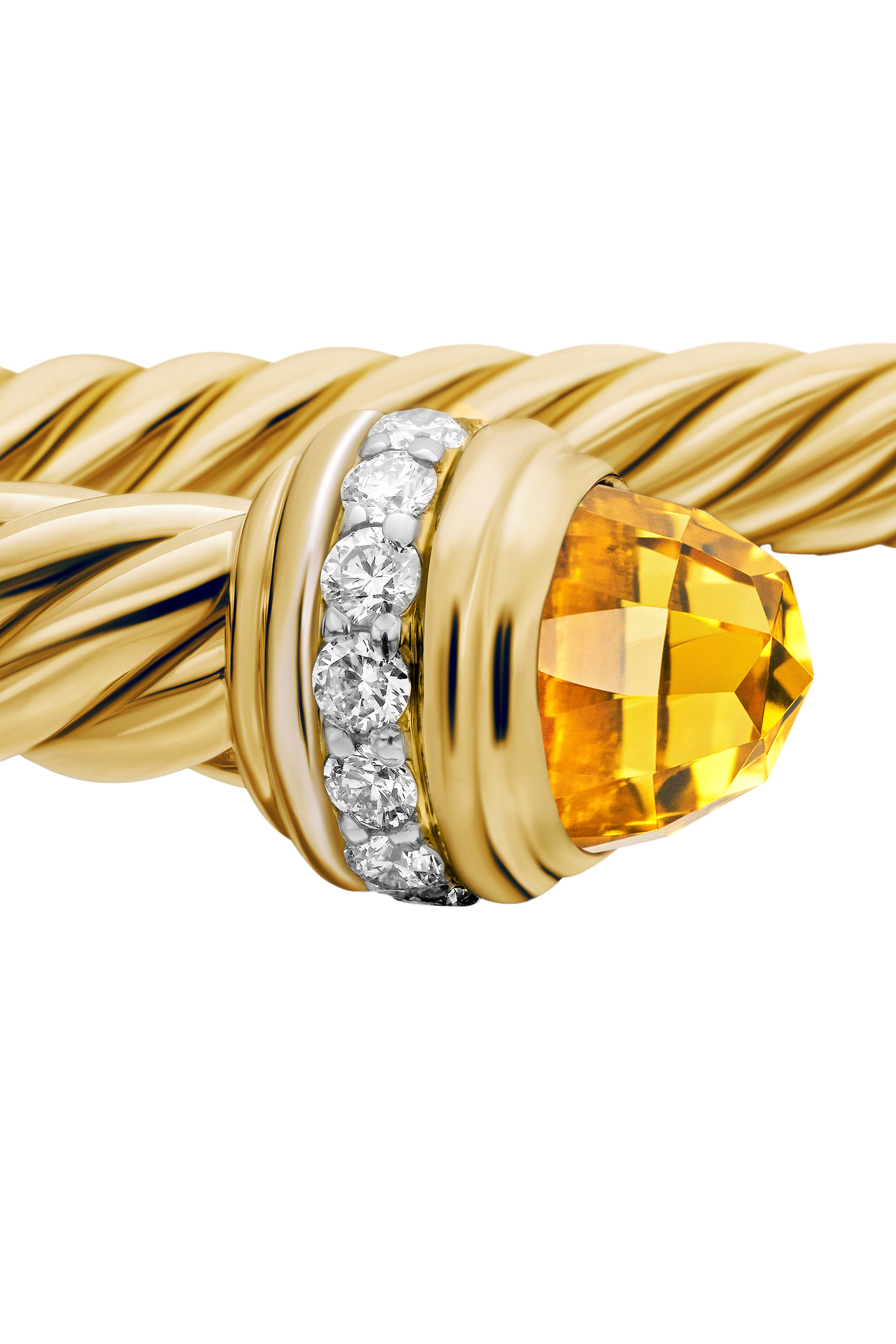 Classic Cablespira&reg; Bracelet, 18K Yellow Gold with Citrine & Diamonds