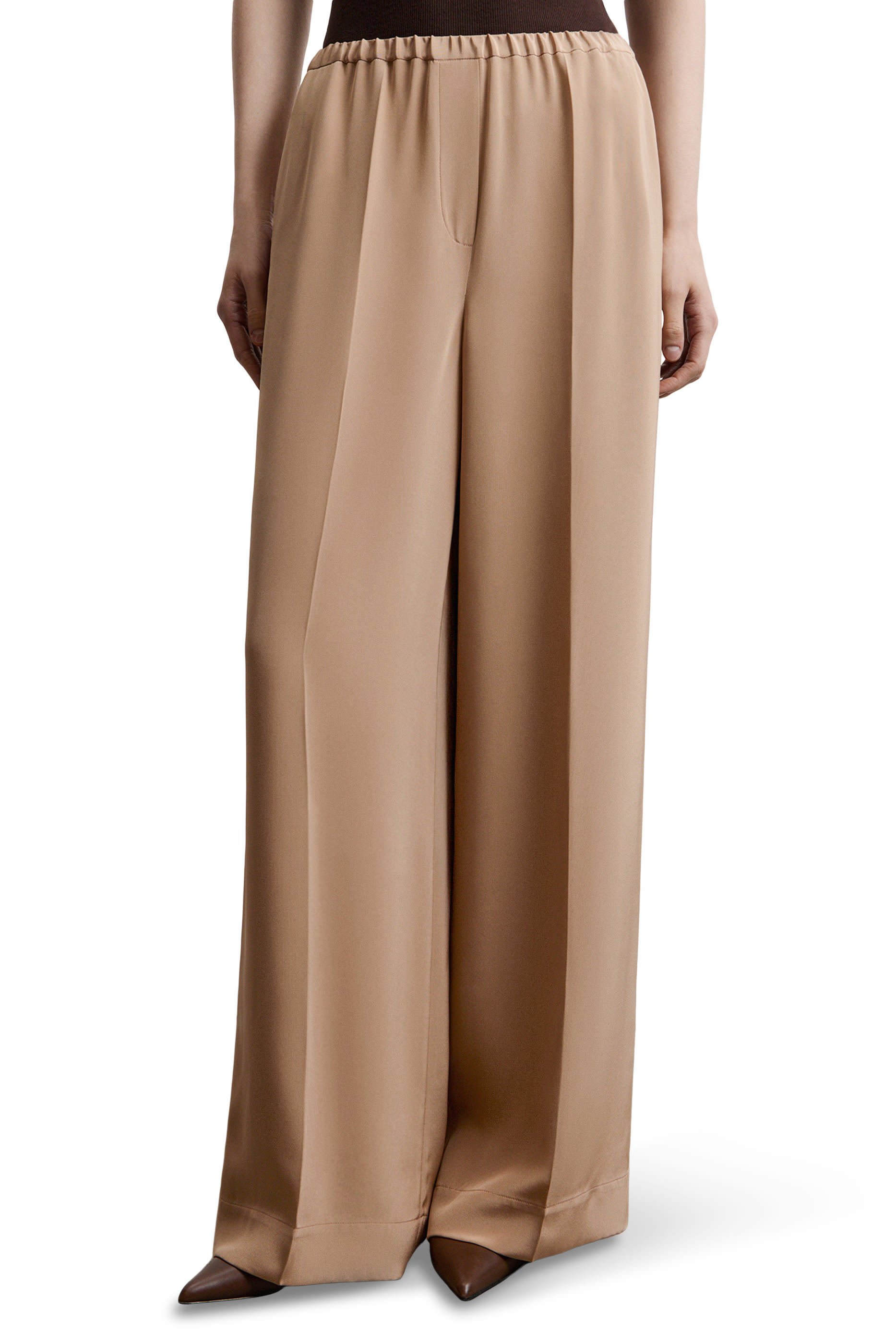  Relaxed Mulberry Silk Trousers 