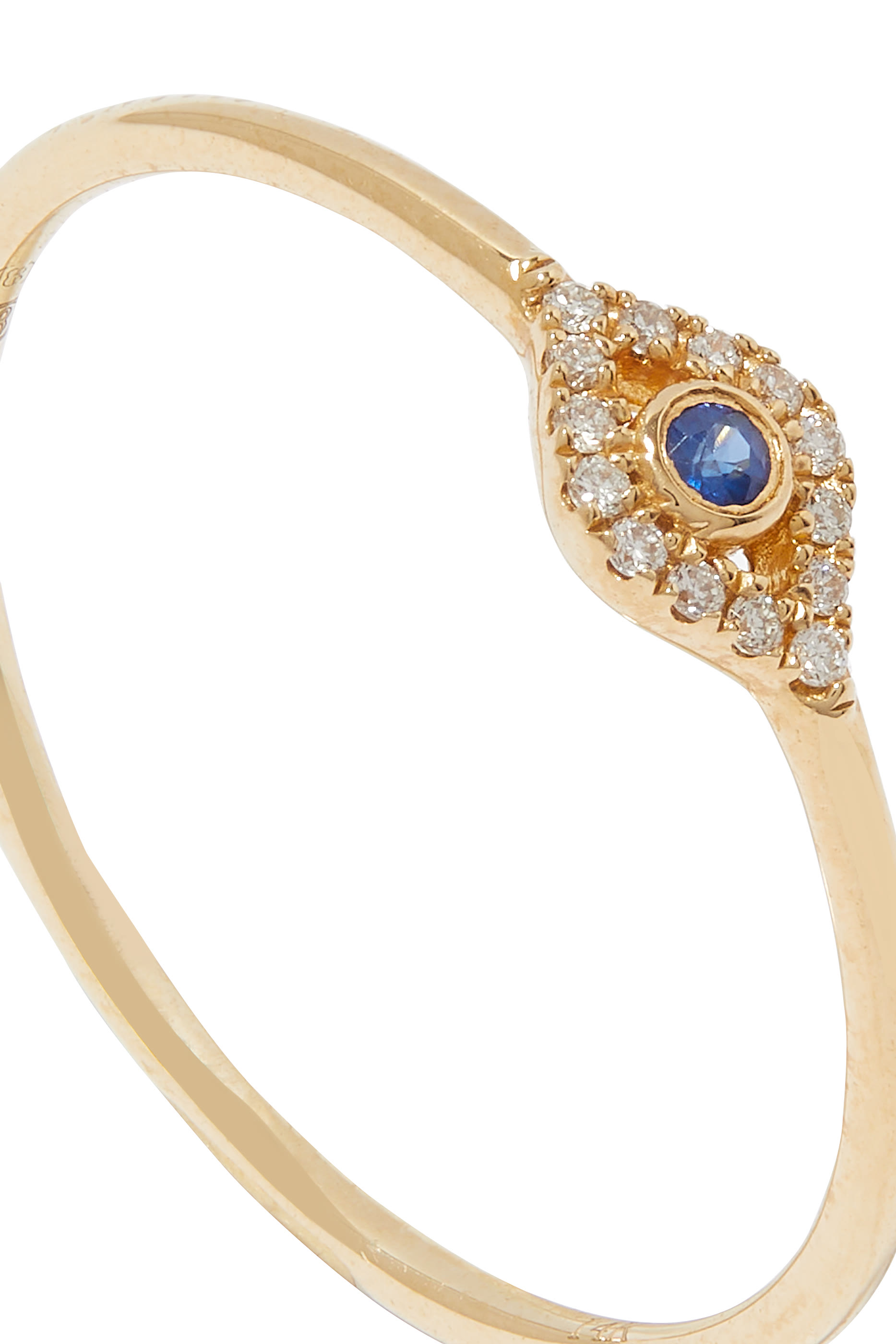 Small Bezel Evil Eye Ring