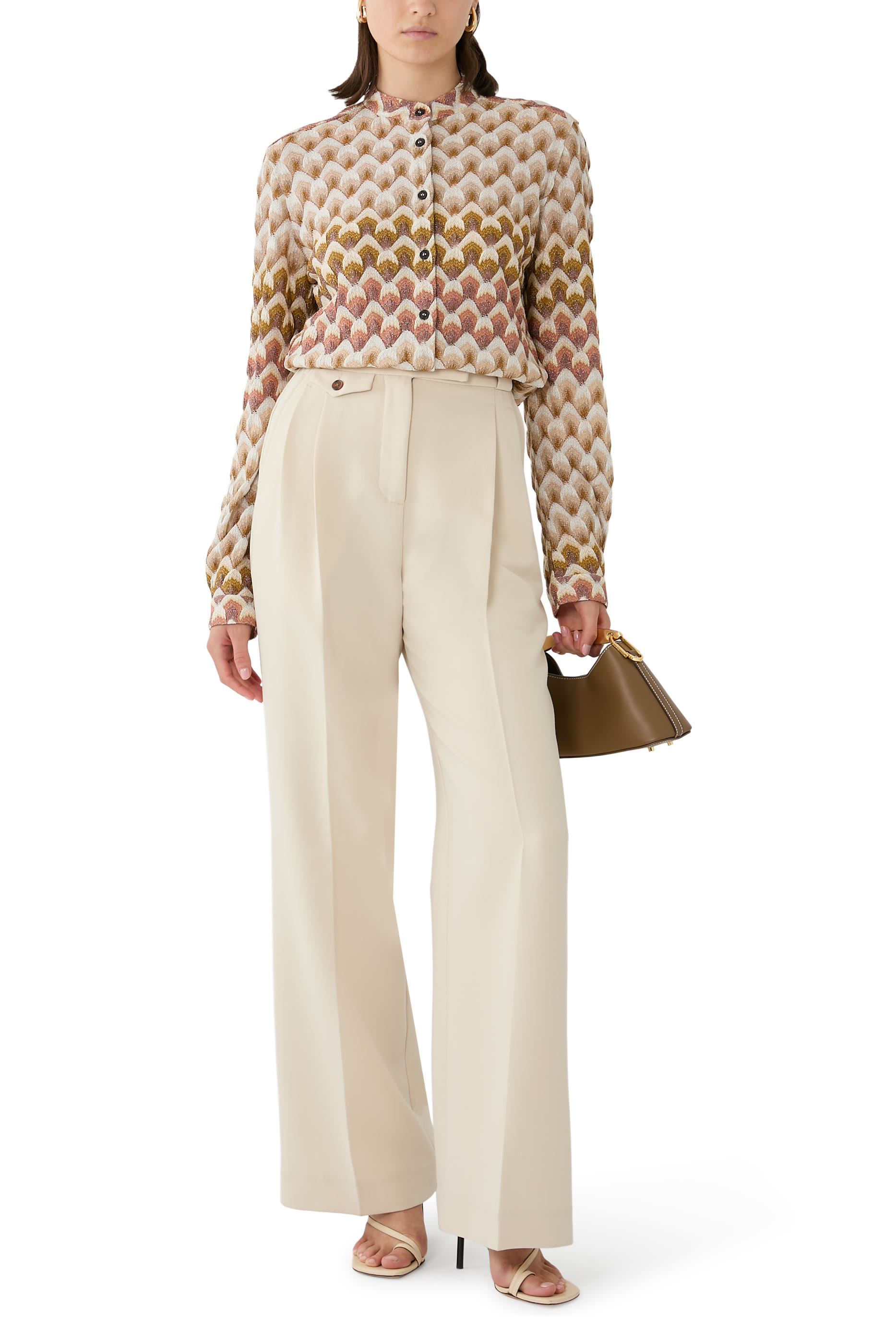 Laced Raschel Long Sleeves Shirt