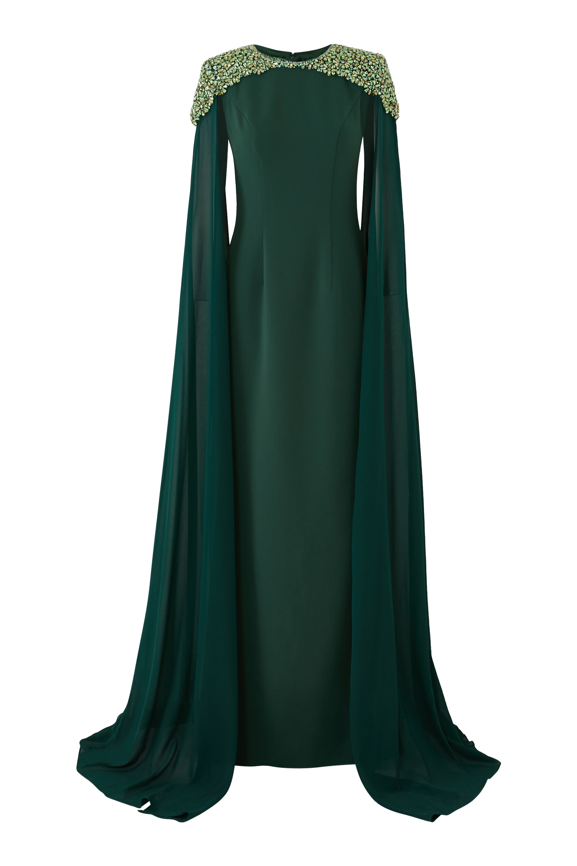 Beaded Shoulders Gown