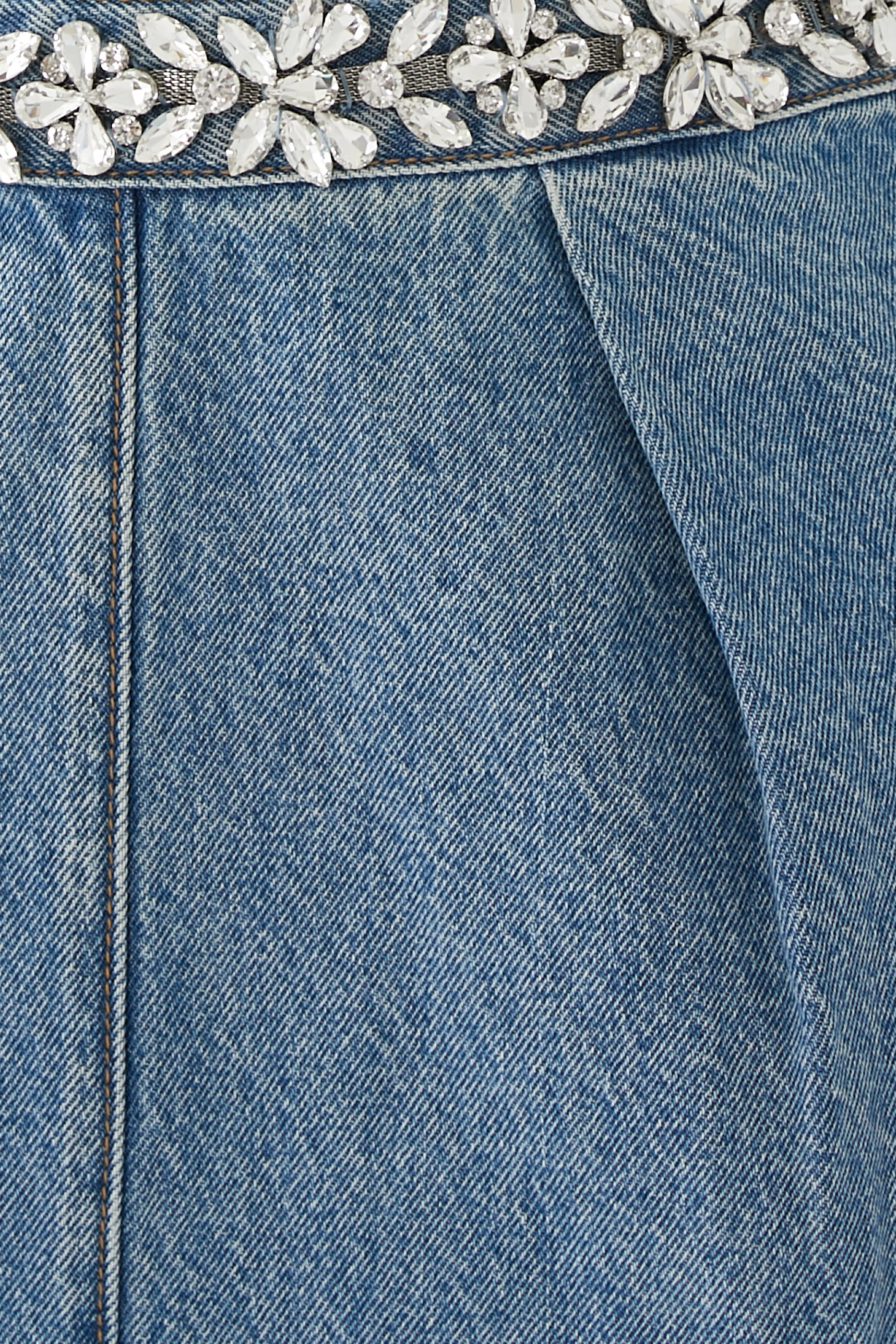 Crush Embellished Denim Skirt