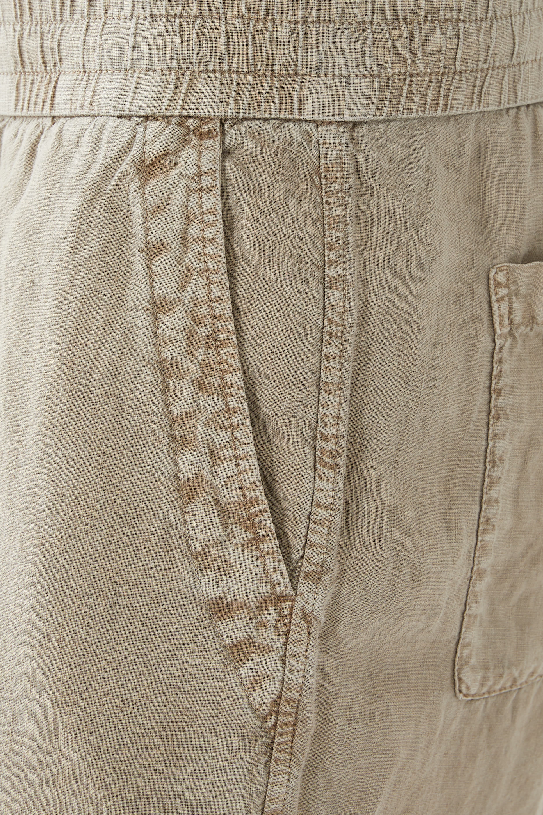 Relaxed Fit Linen Shorts