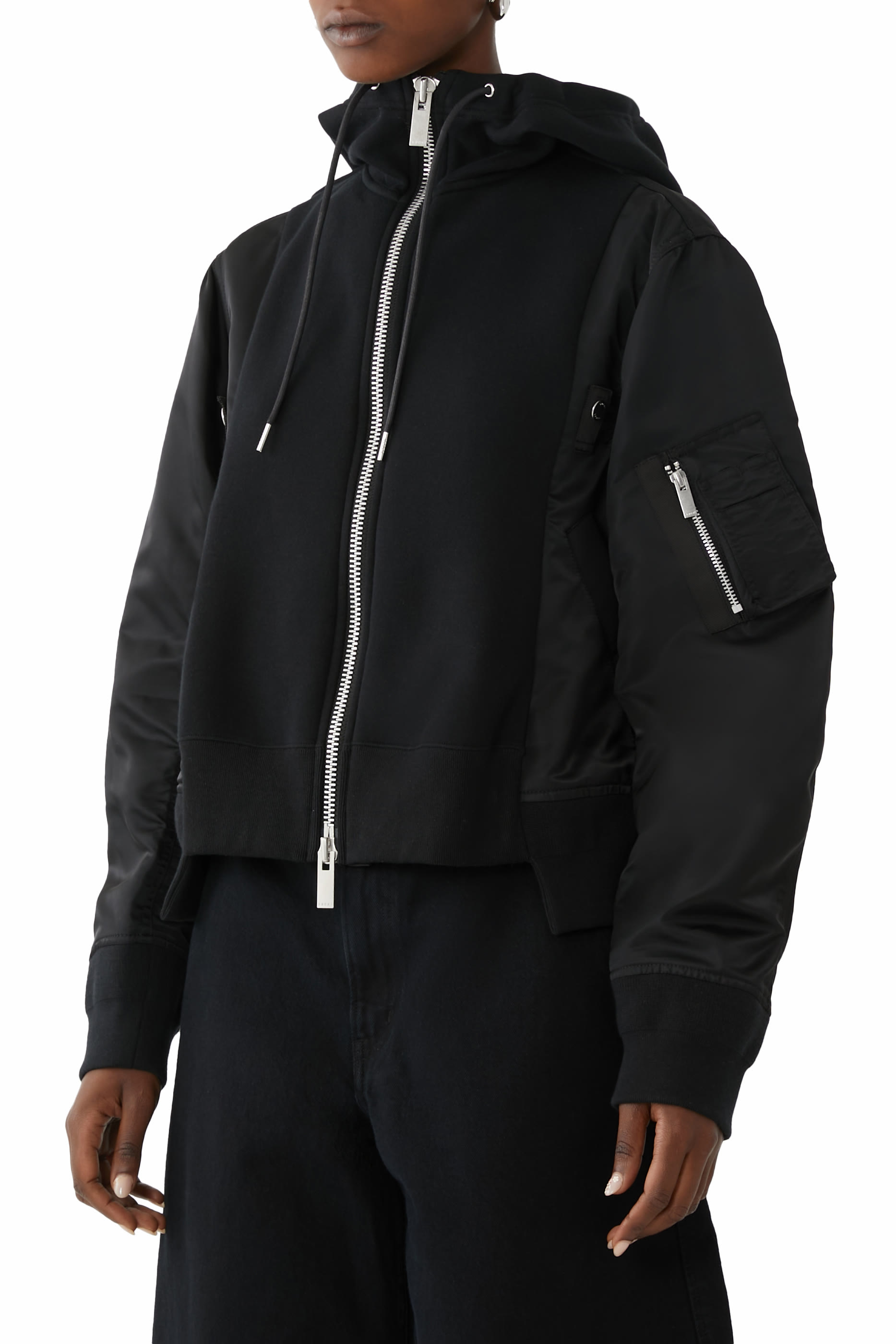 Sponge Sweat x Nylon Twill Hoodie