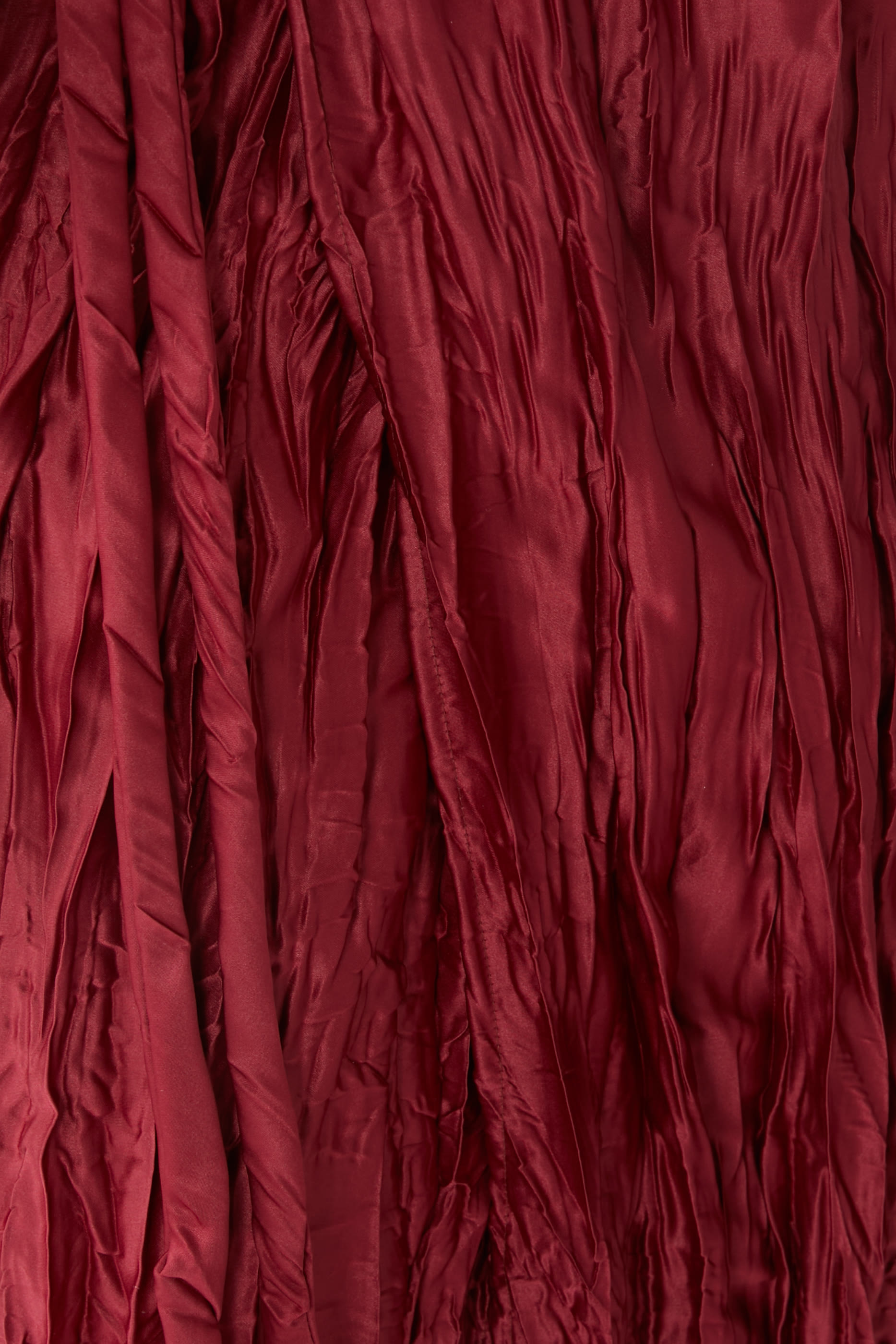 Crinkle Satin Bisht and Sleeveless Pleated Satin Dress Set