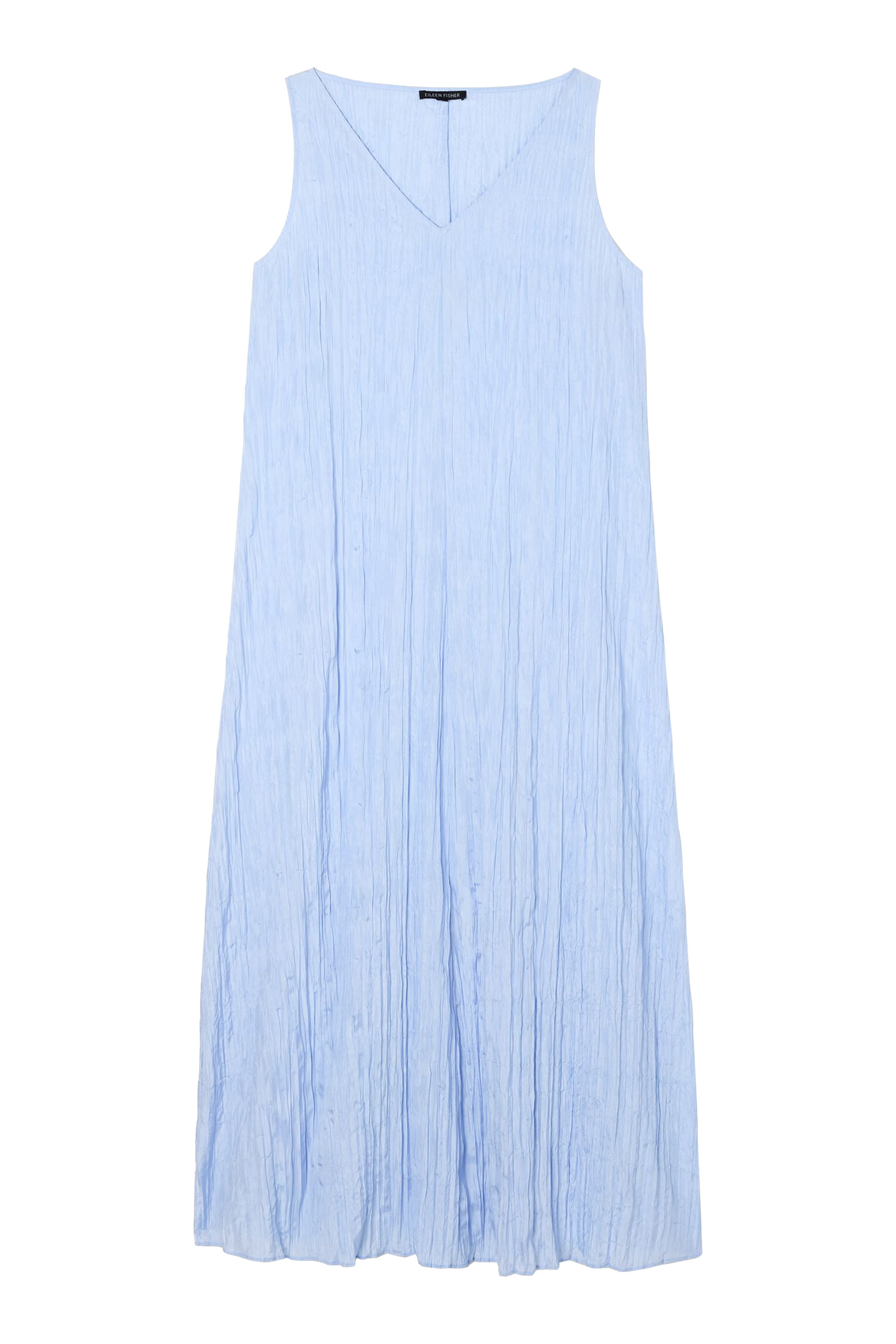 Crushed Silk V-Neck Dress