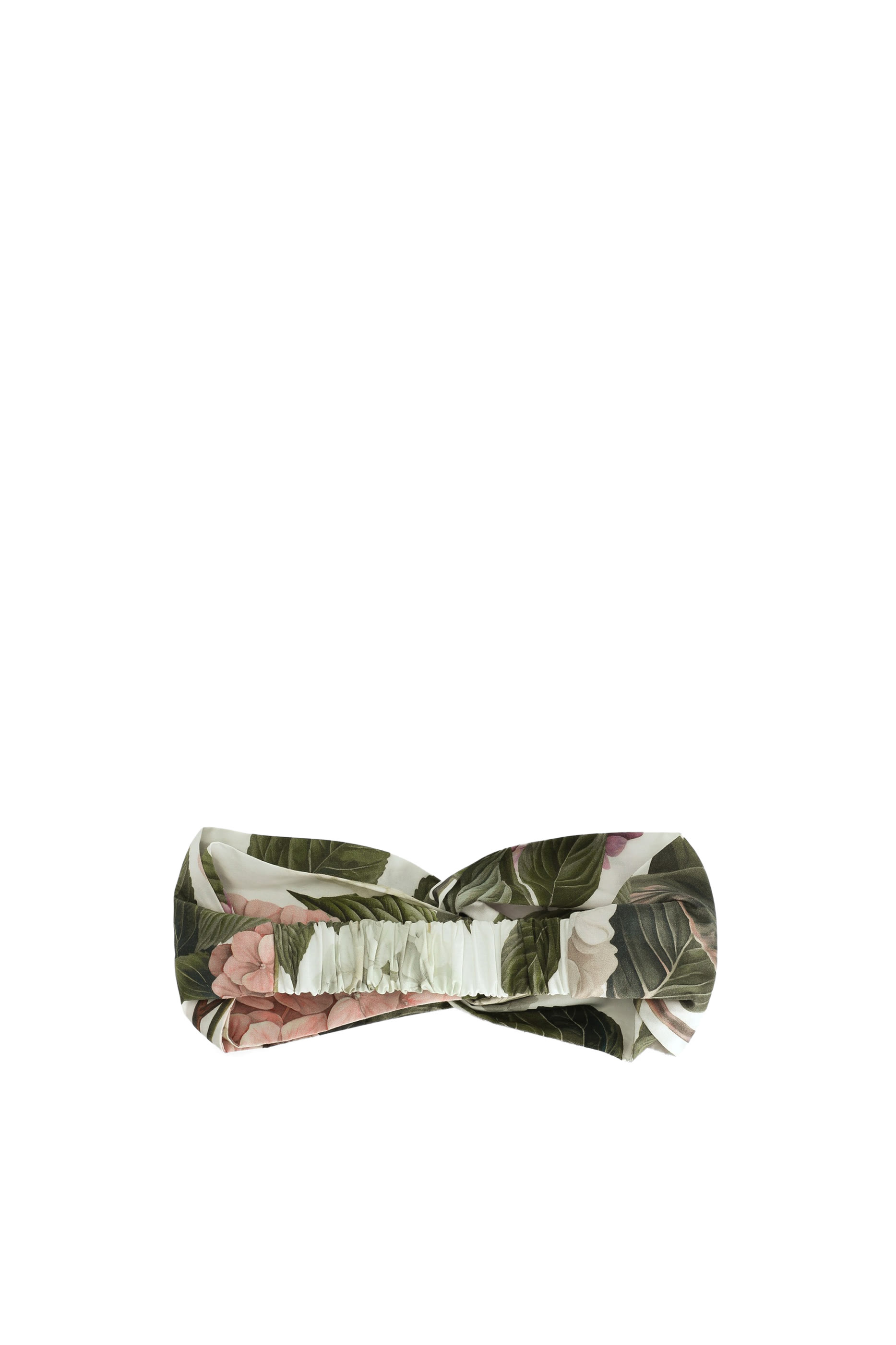 Kids Hydrangea-Print Braided Poplin Headband