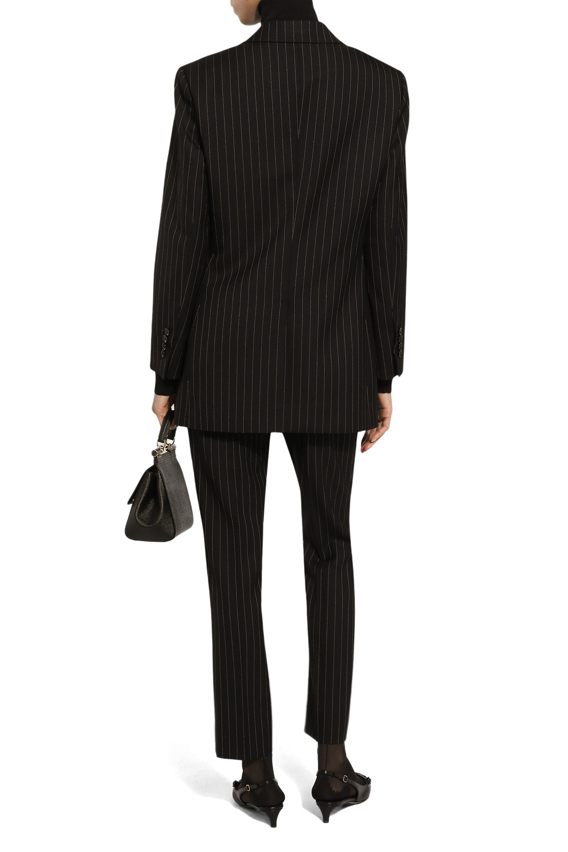 Single-Breasted Pinstripe Wool Jacket